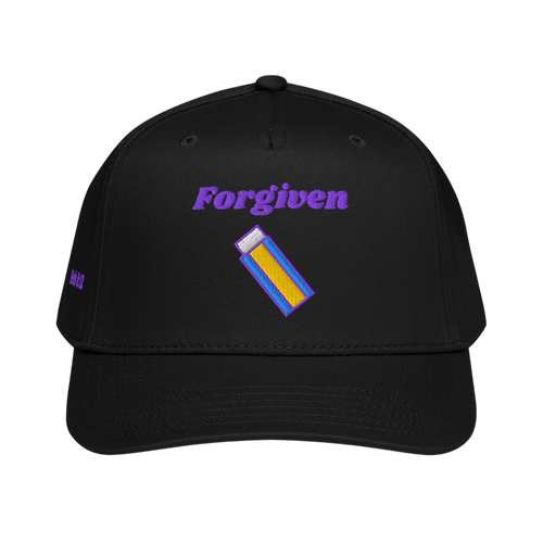 Forgiven 5 panel cap - Black, front