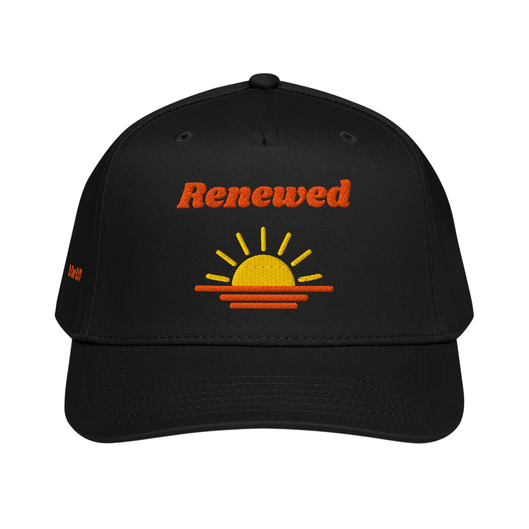 Renewed 5 panel cap - Black, front