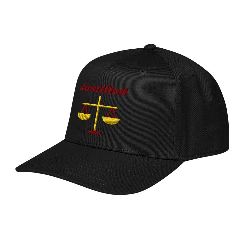 Justified 5 panel cap - Black, left front