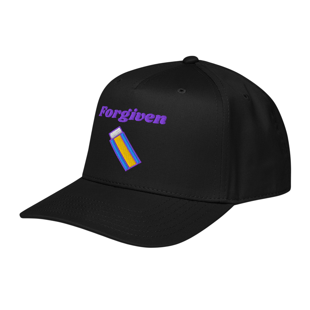 Forgiven 5 panel cap - Black, left front