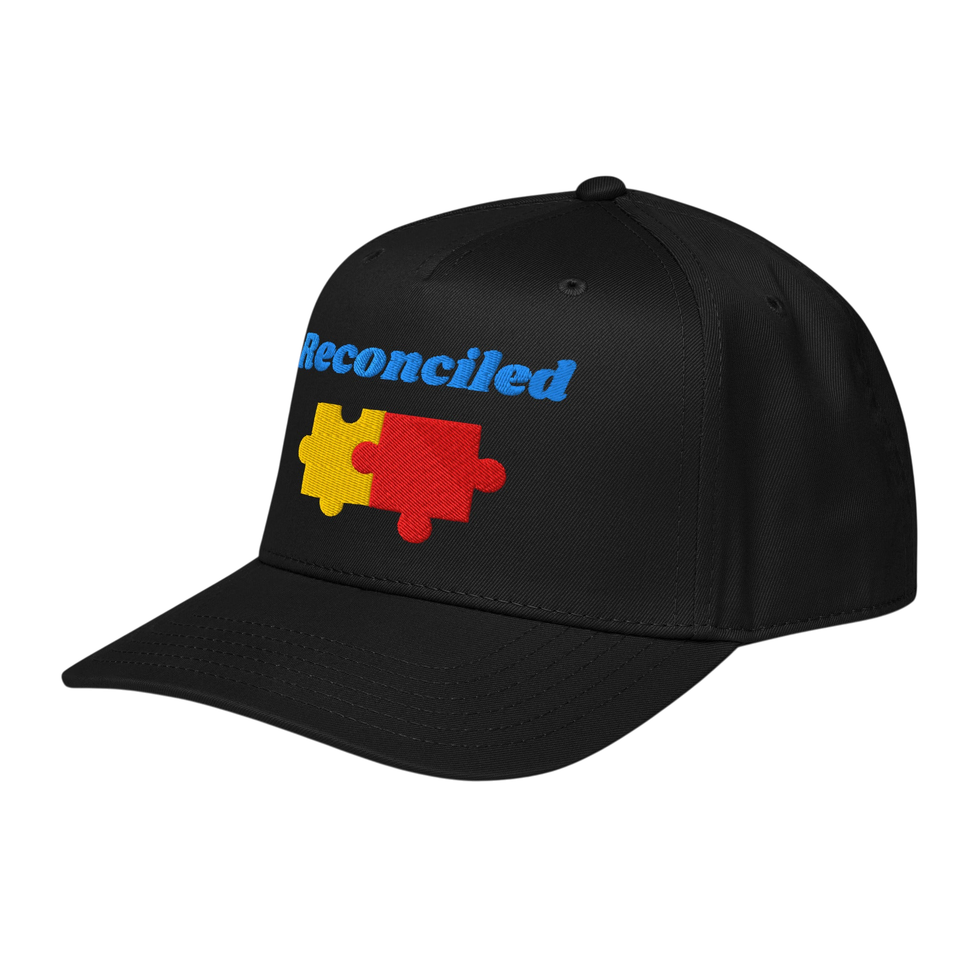 Reconciled 5 panel cap - Black, left front