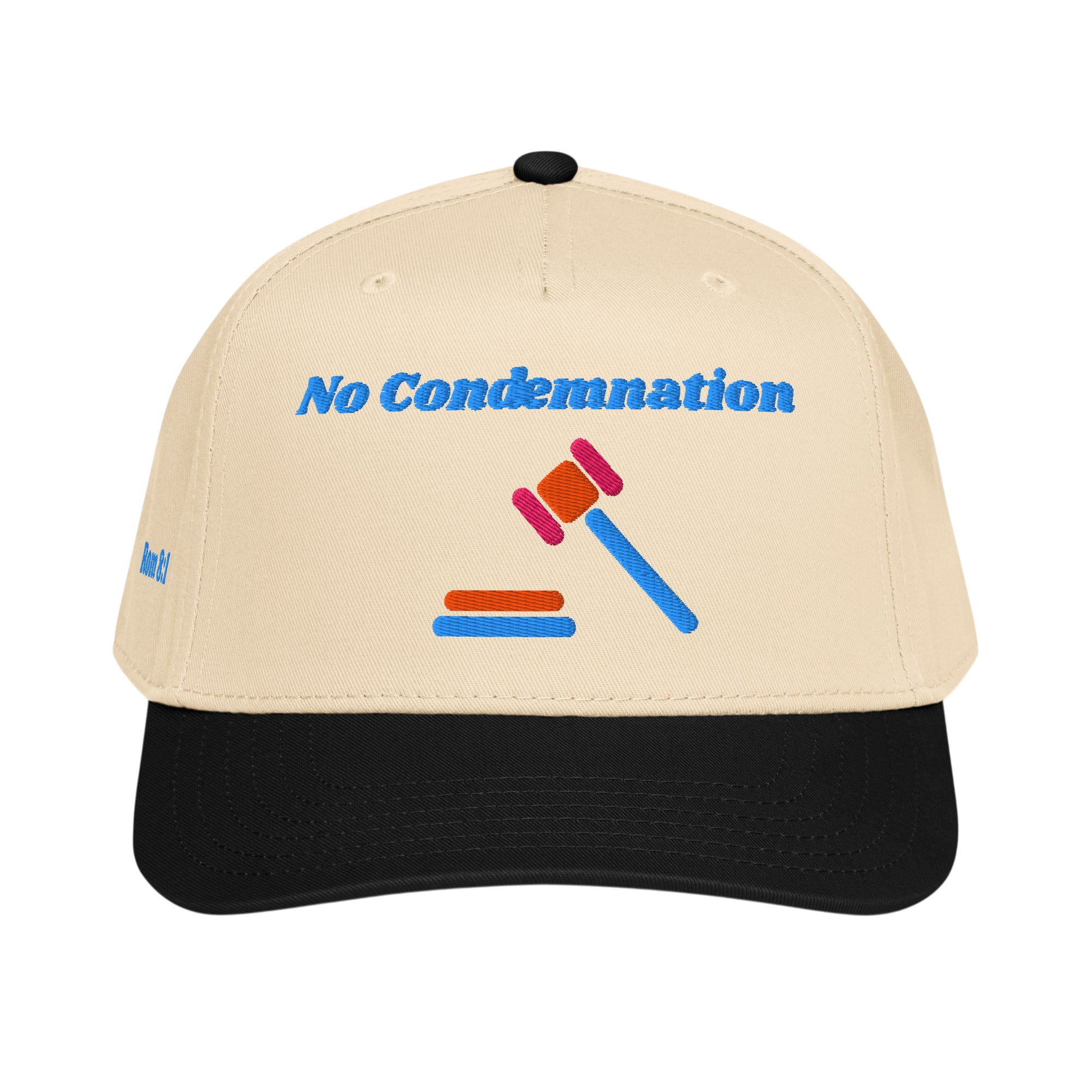 No Condemnation 5 panel cap - Black / Natural, front