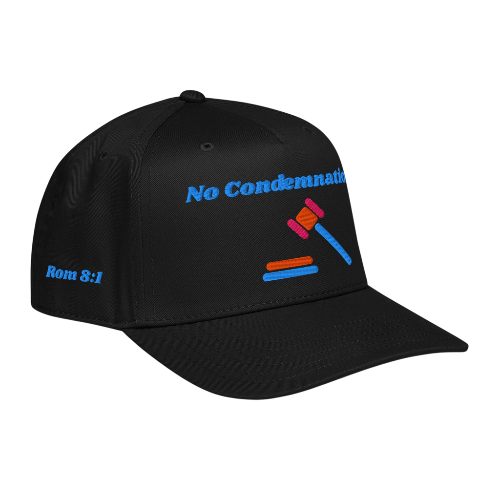 No Condemnation 5 panel cap - Black, right front