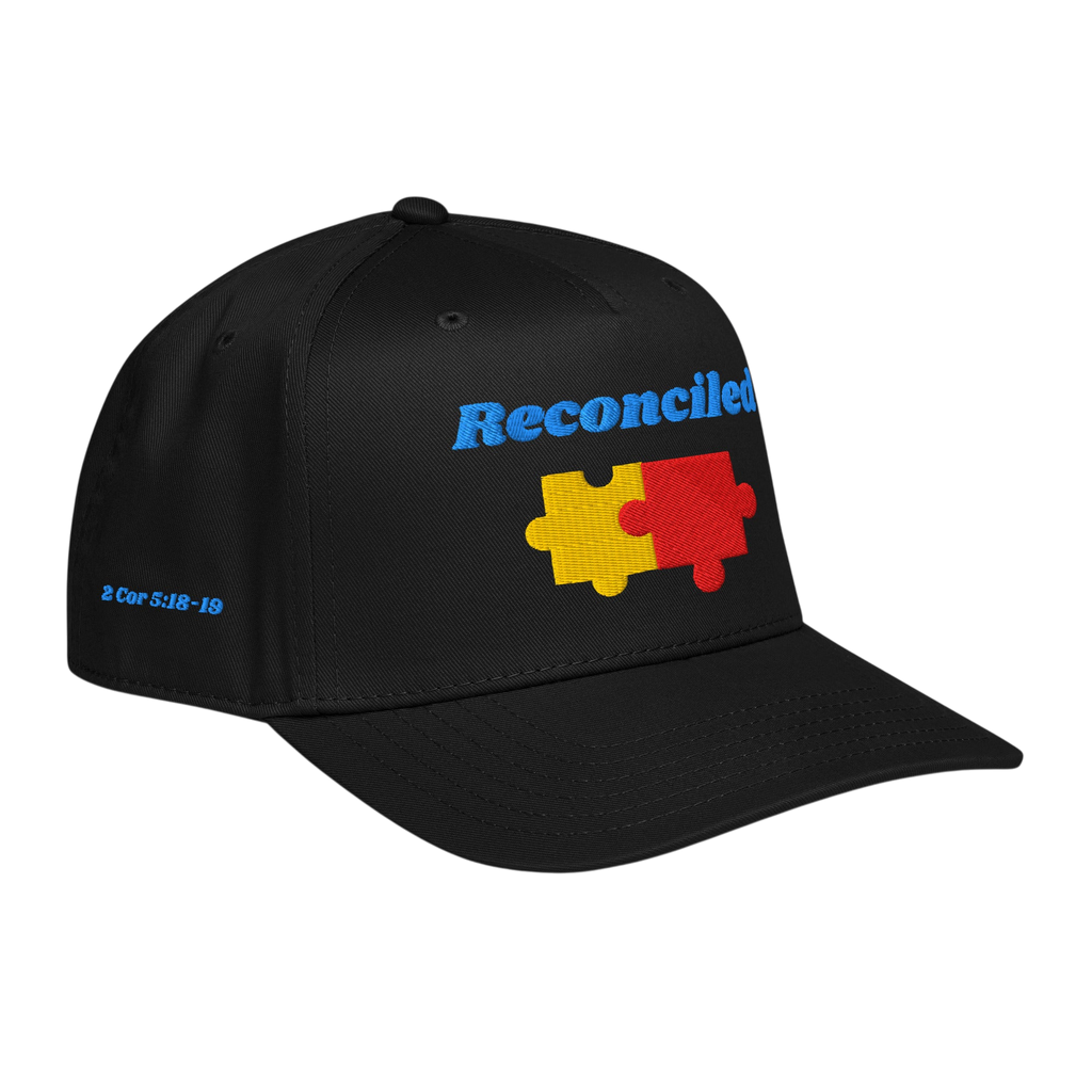Reconciled 5 panel cap - Black, right front