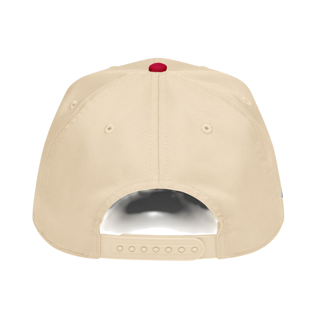 Saved 5 panel cap - Red / Natural, back
