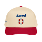 Saved 5 panel cap - Red / Natural, front