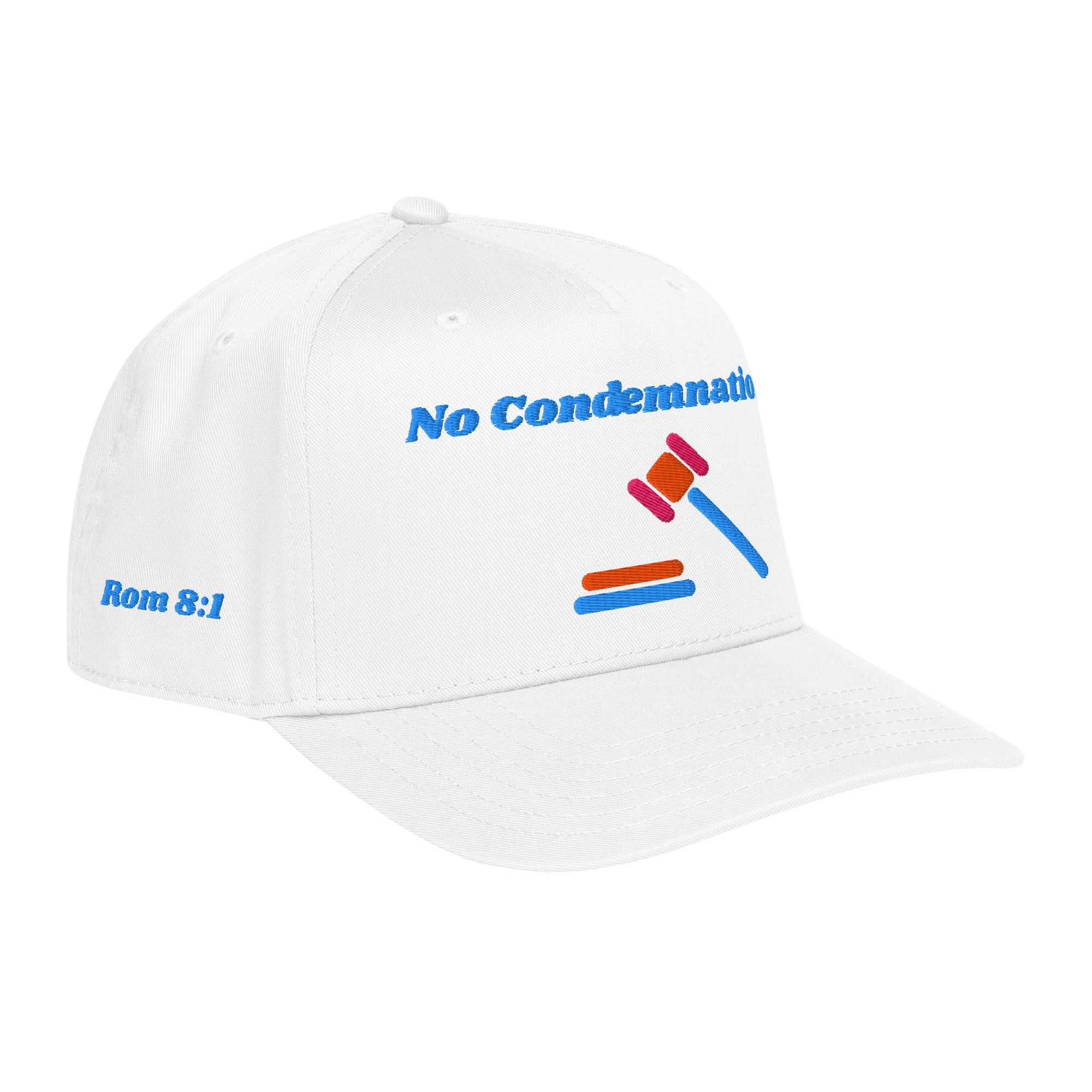 No Condemnation 5 panel cap - White, right front