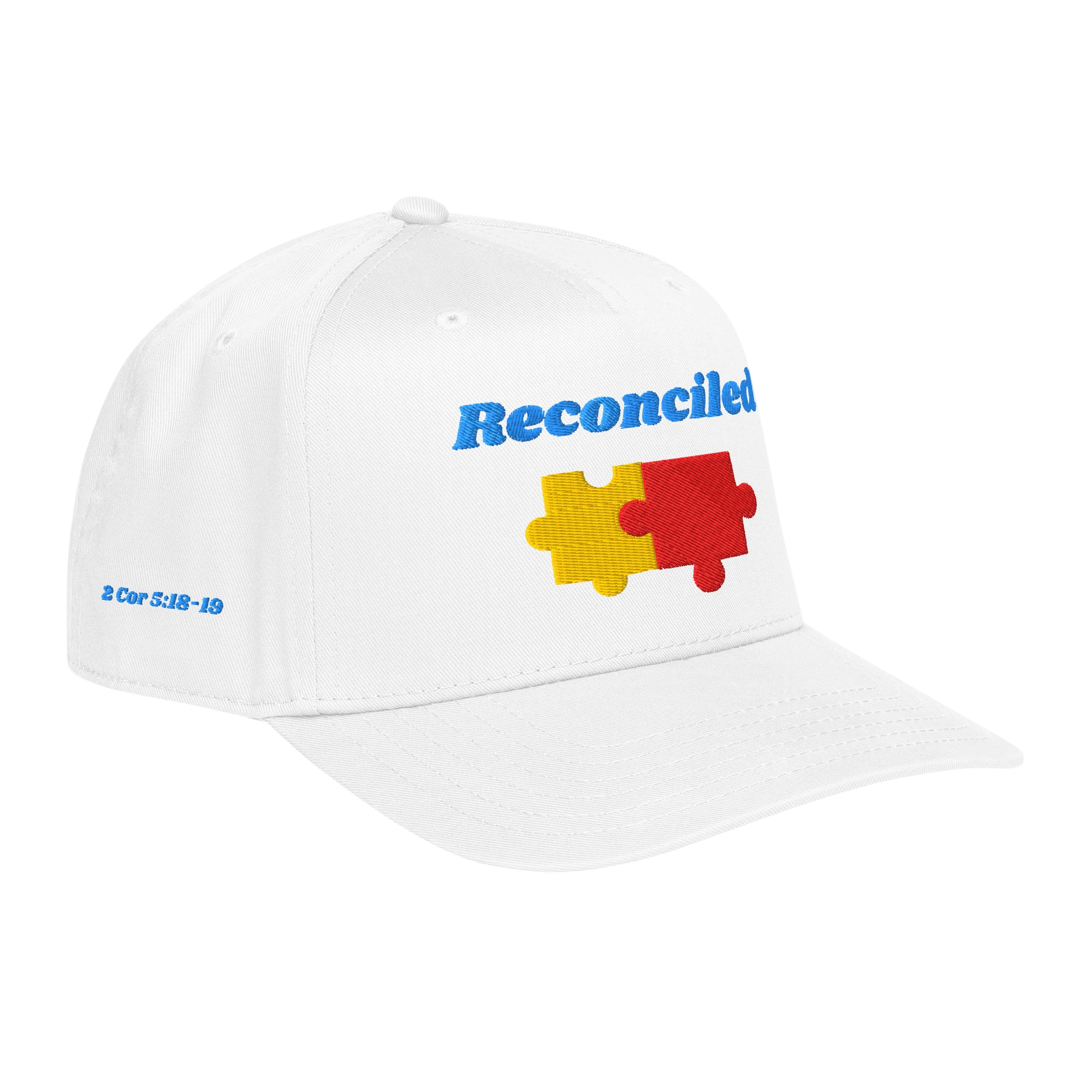 Reconciled 5 panel cap - White, right front