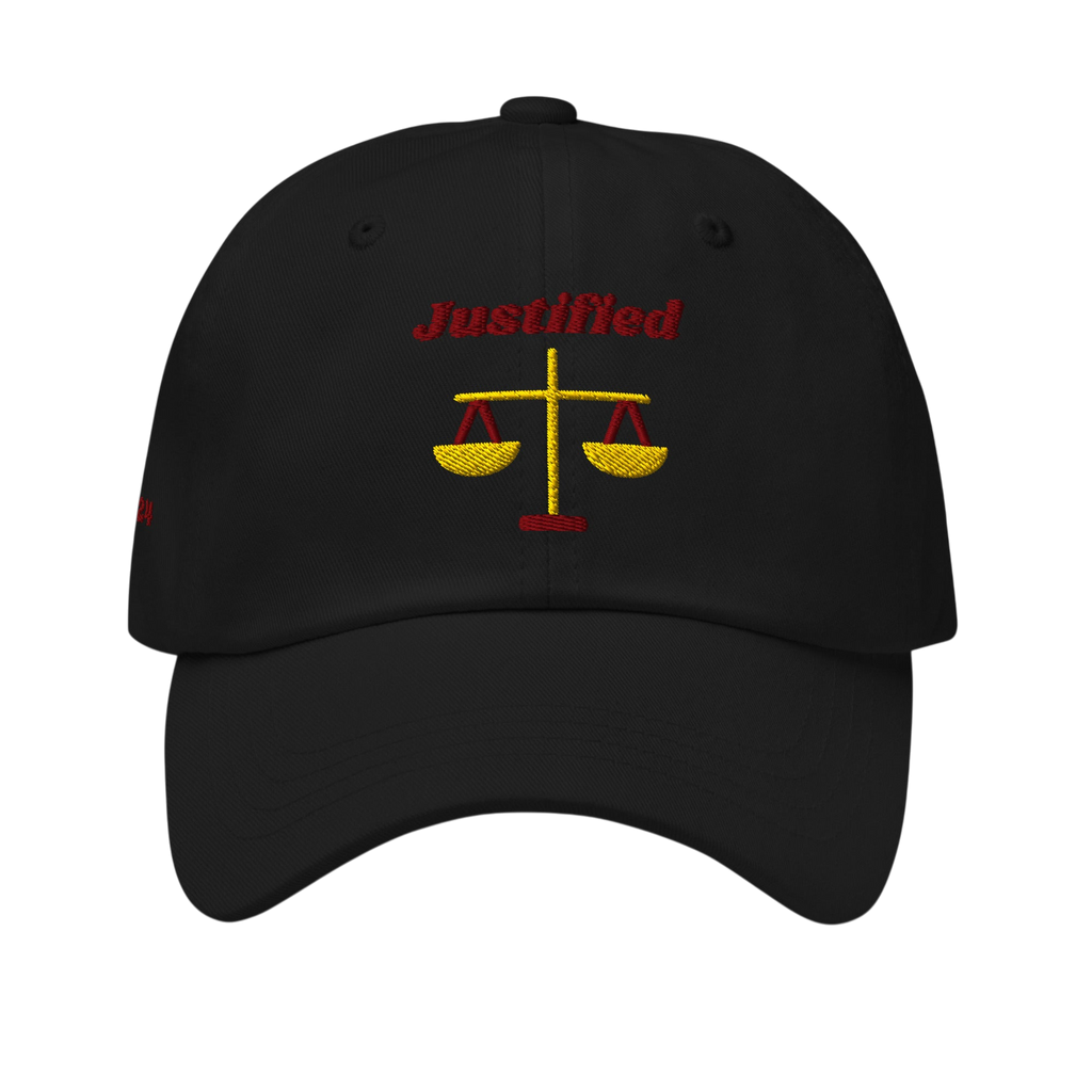 Justified Classic Dad hat - Black, front