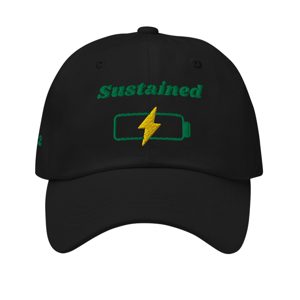 Sustained Classic Dad hat - Black, front