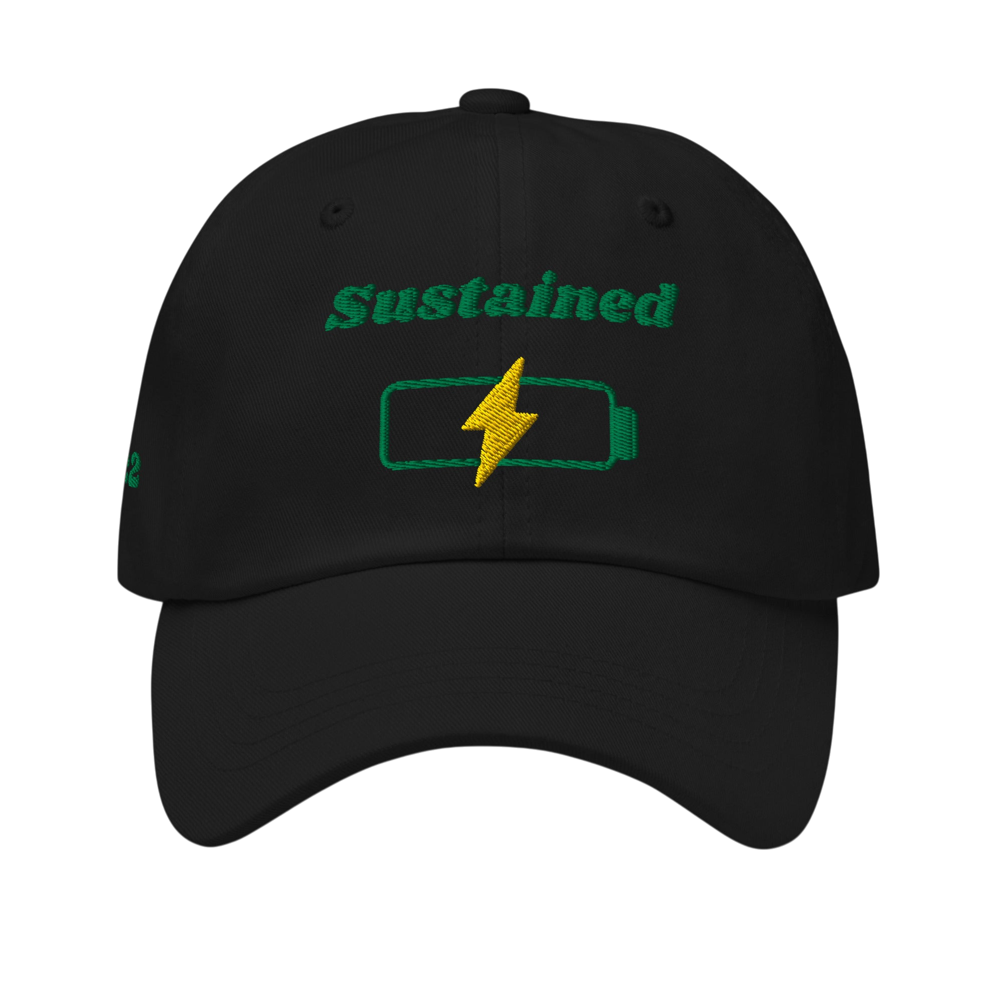 Sustained Classic Dad hat - Black, front