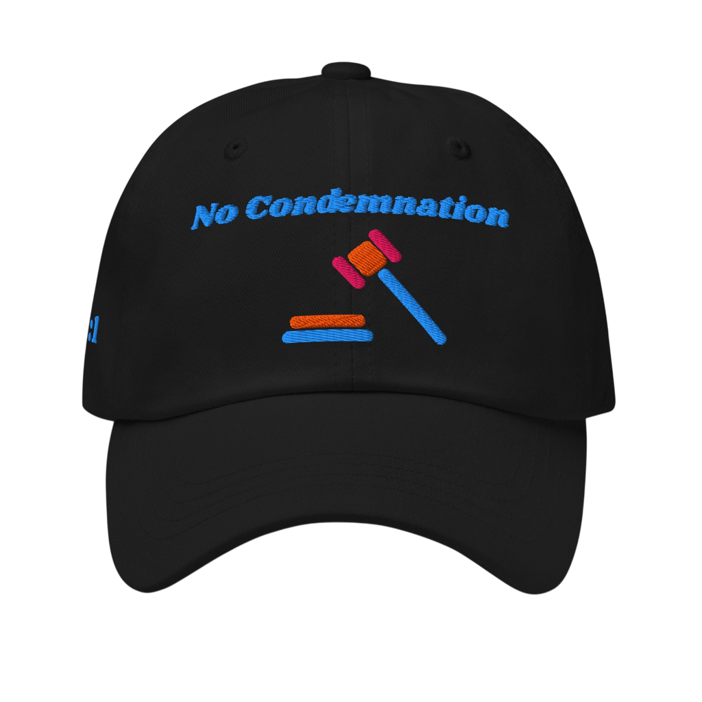No Condemnation Classic Dad hat - Black, front