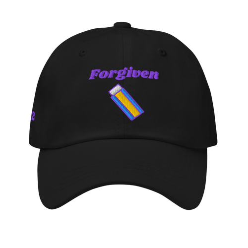 Forgiven Classic Dad hat - Black, front