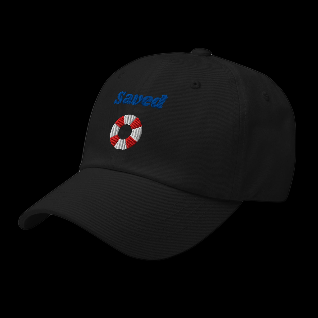 Saved Classic Dad hat - Black, left front