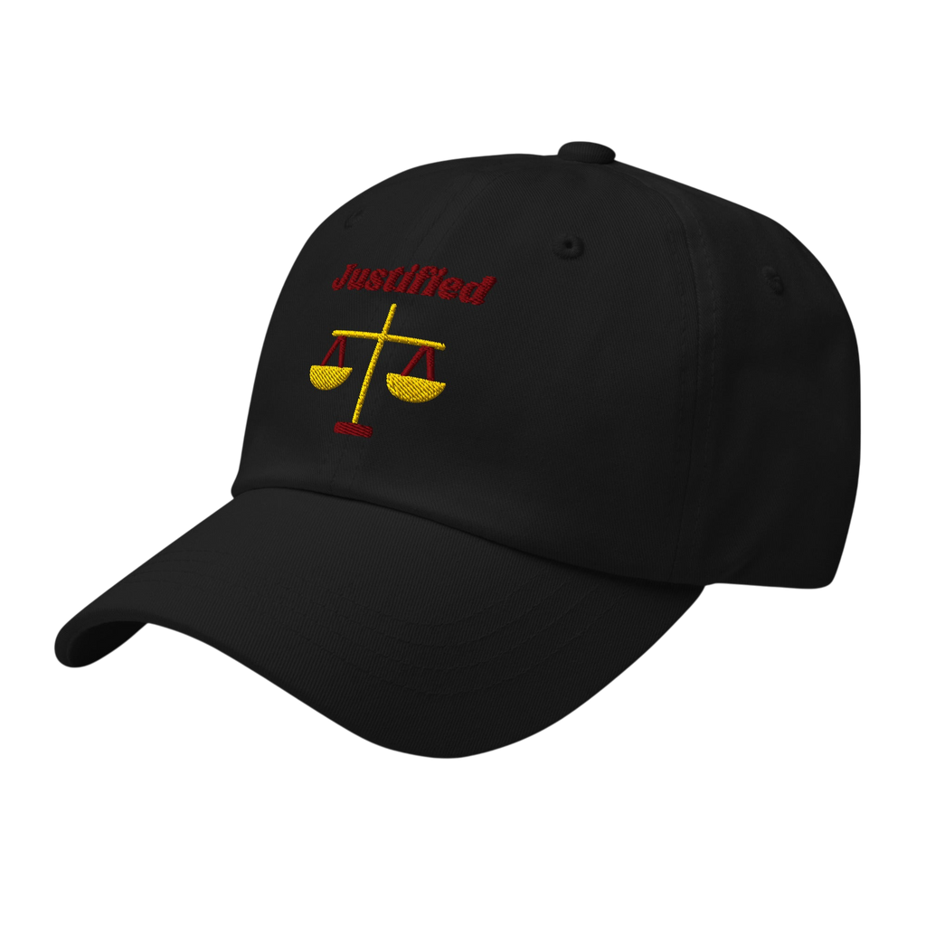 Justified Classic Dad hat - Black, left front