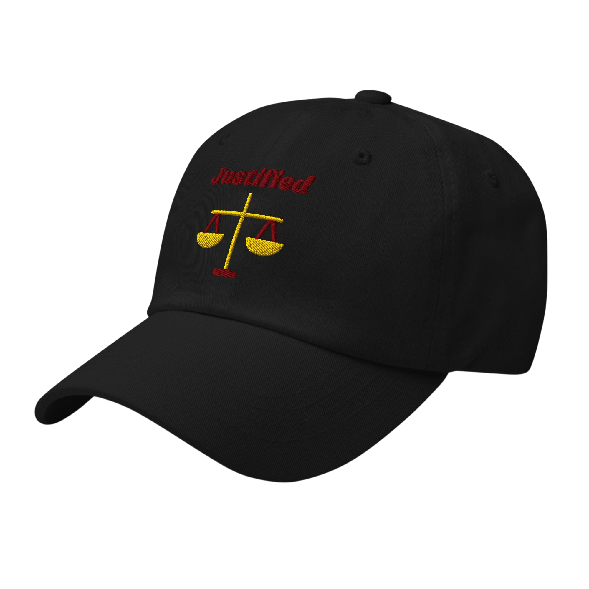 Justified Classic Dad hat - Black, left front