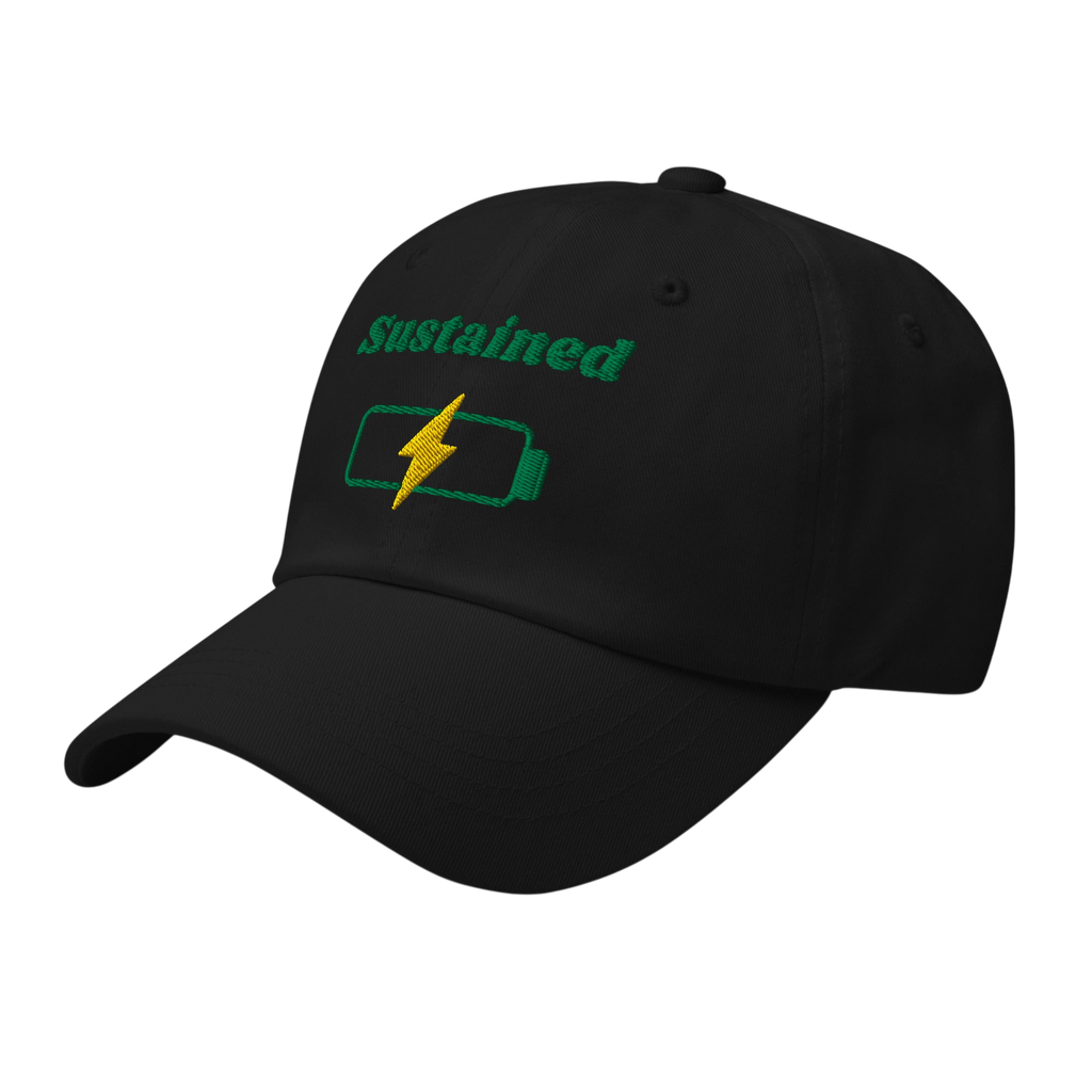 Sustained Classic Dad hat - Black, left front