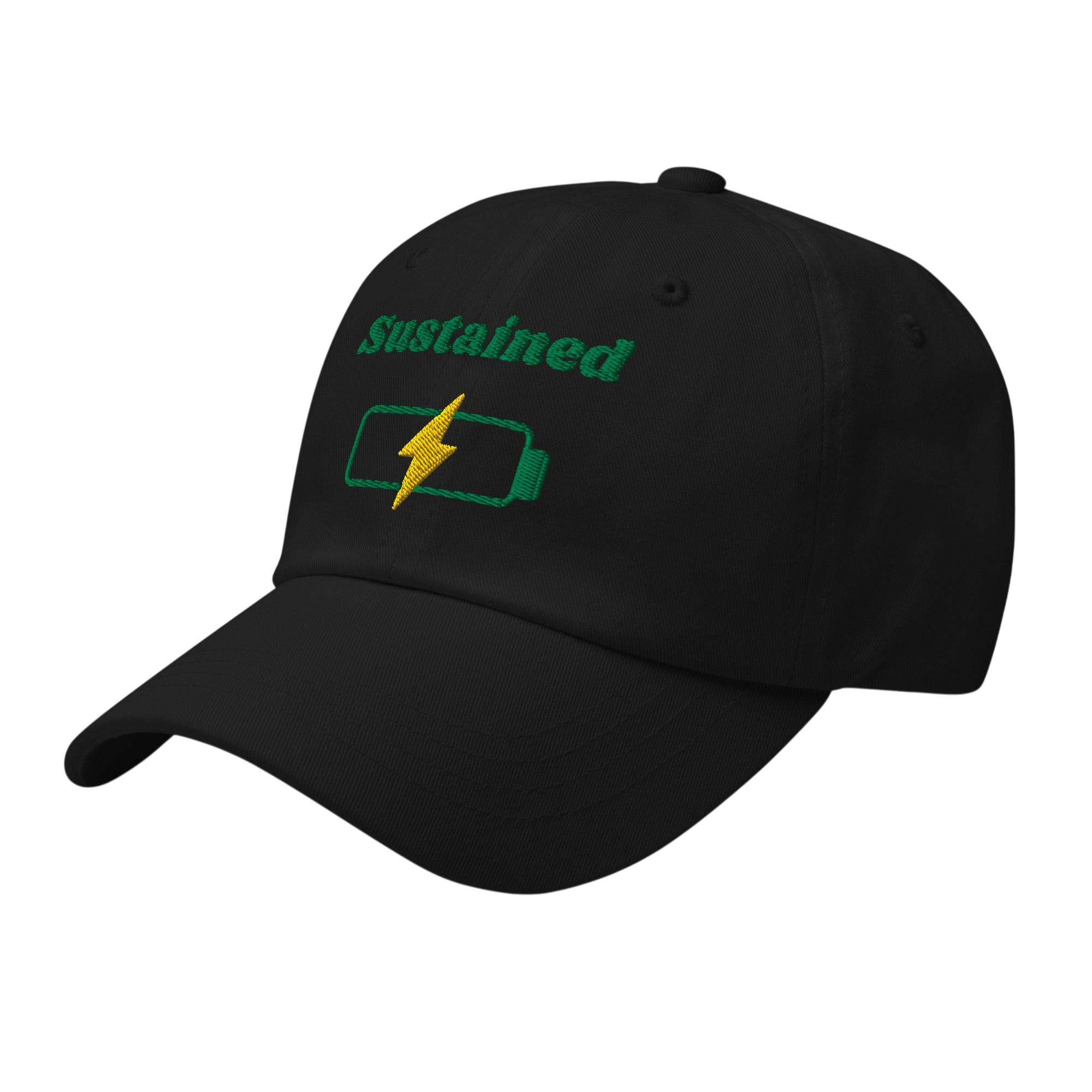 Sustained Classic Dad hat - Black, left front