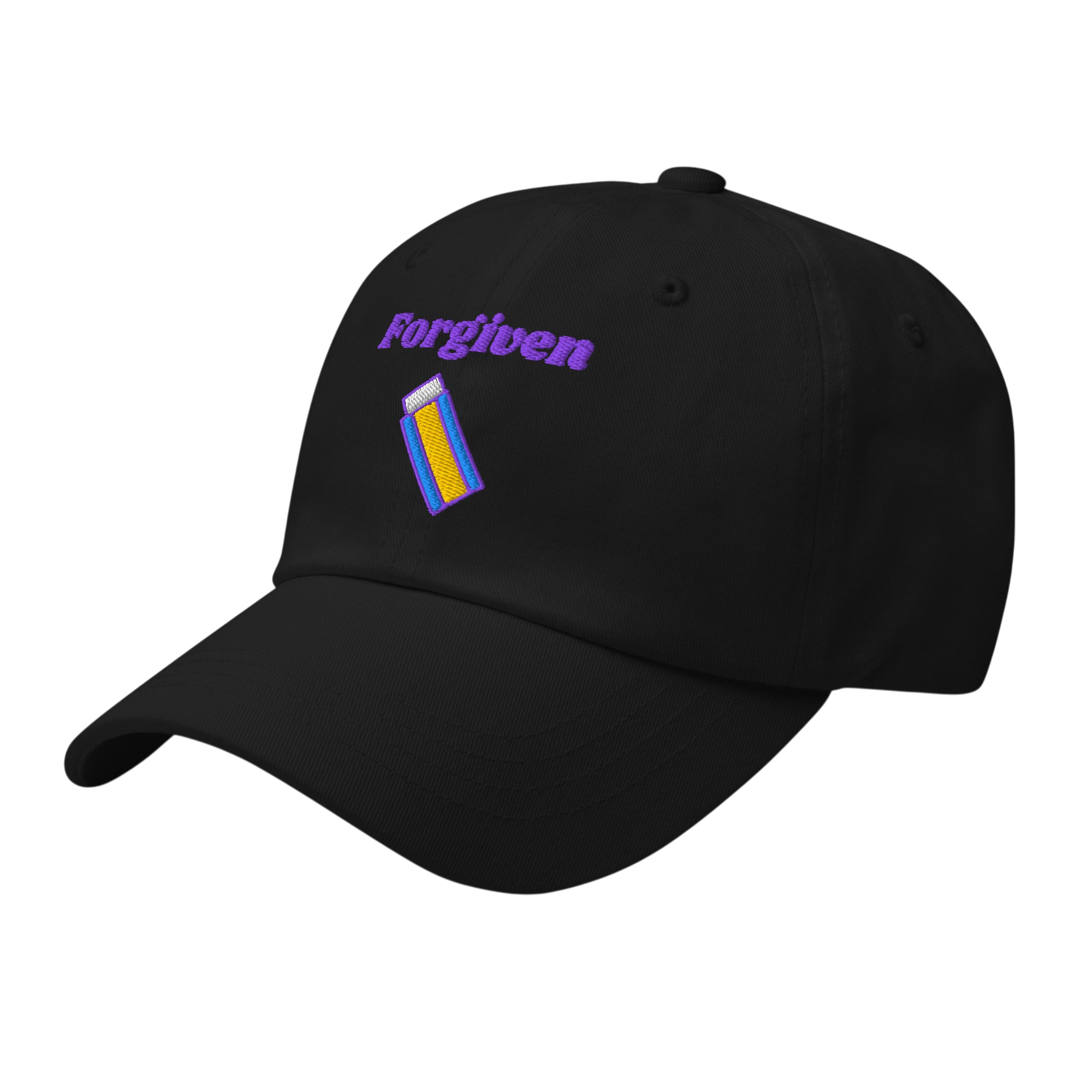 Forgiven Classic Dad hat - Black, left front