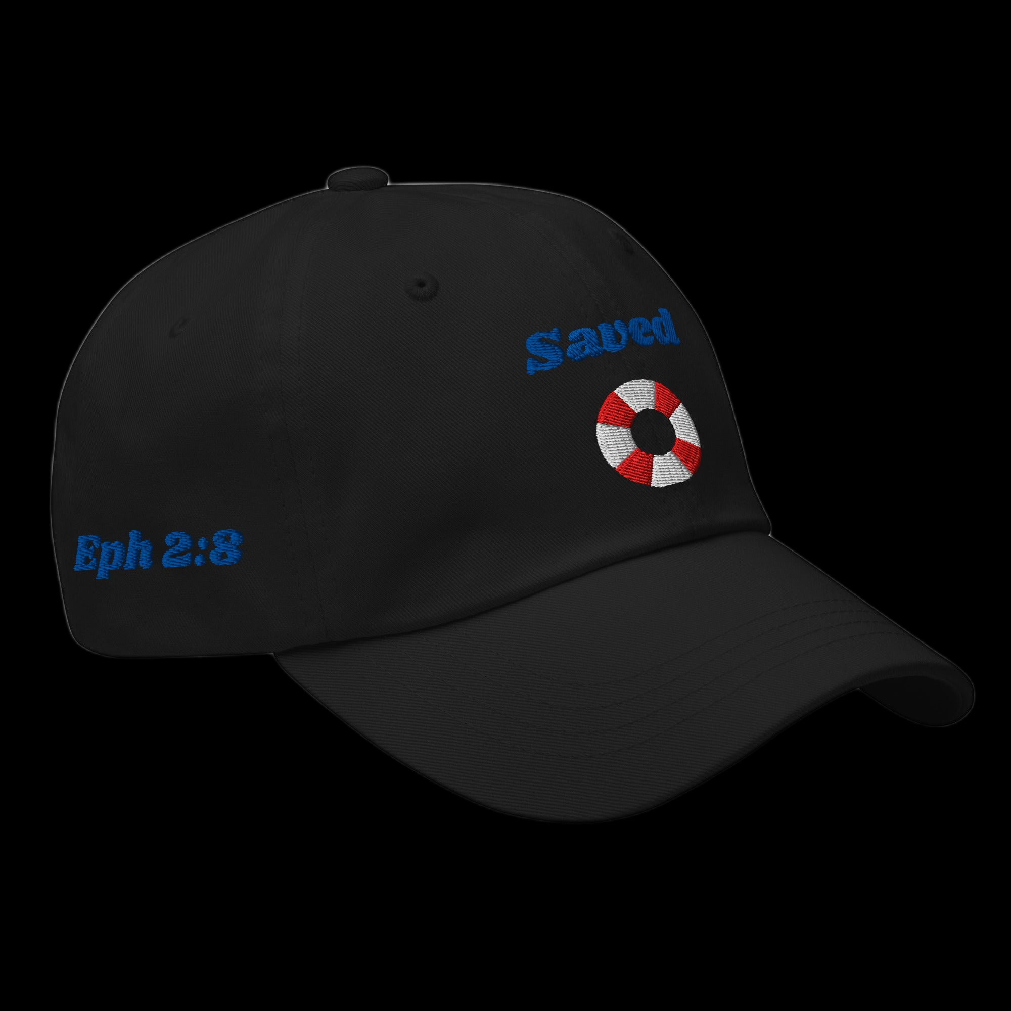 Saved Classic Dad hat - Black, right front