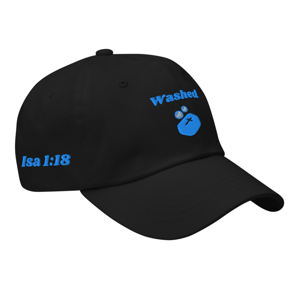 Washed Classic Dad hat - Black, right front