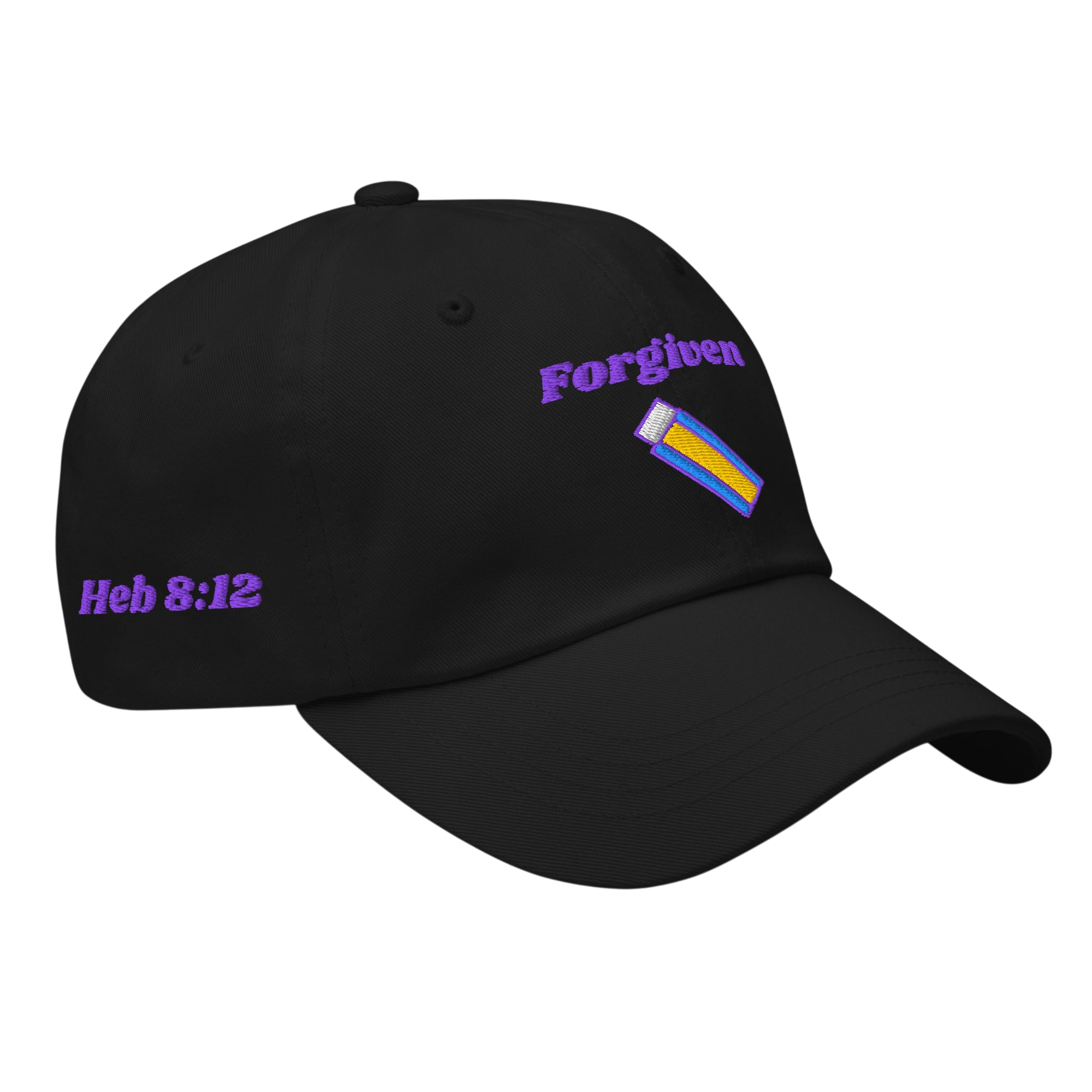 Forgiven Classic Dad hat - Black, right front