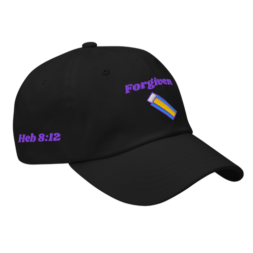 Forgiven Classic Dad hat - Black, right front