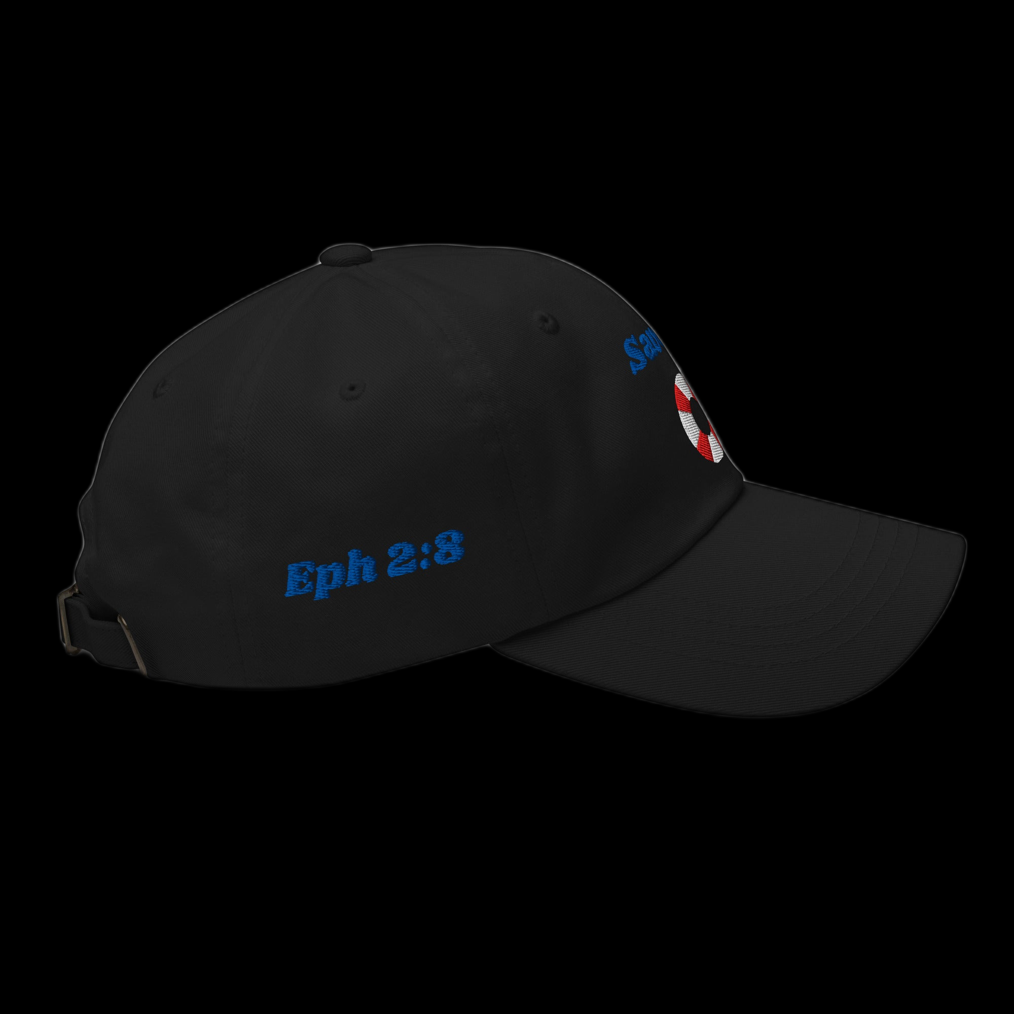 Saved Classic Dad hat - Black, right side