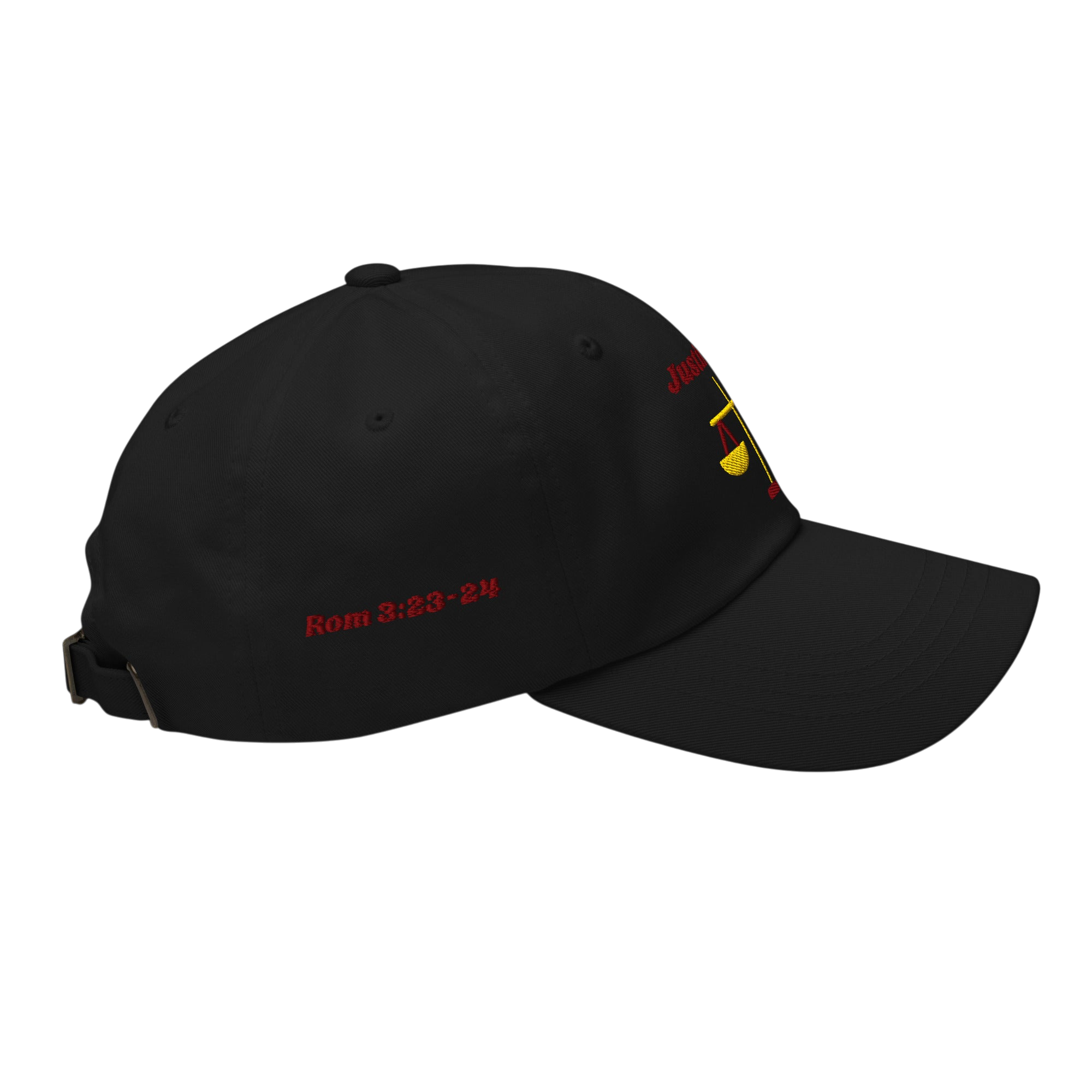 Justified Classic Dad hat - Black, right side