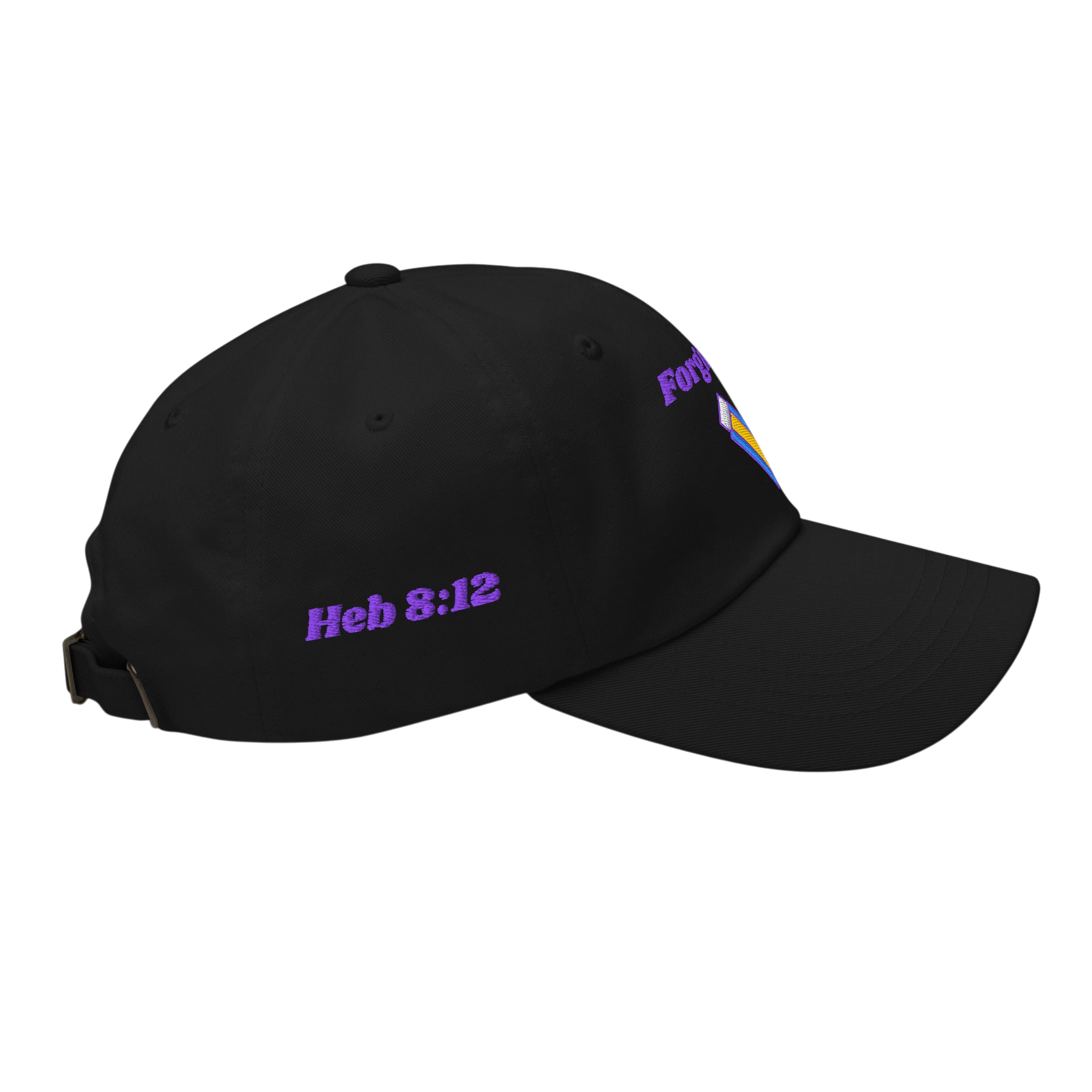 Forgiven Classic Dad hat - Black, right side