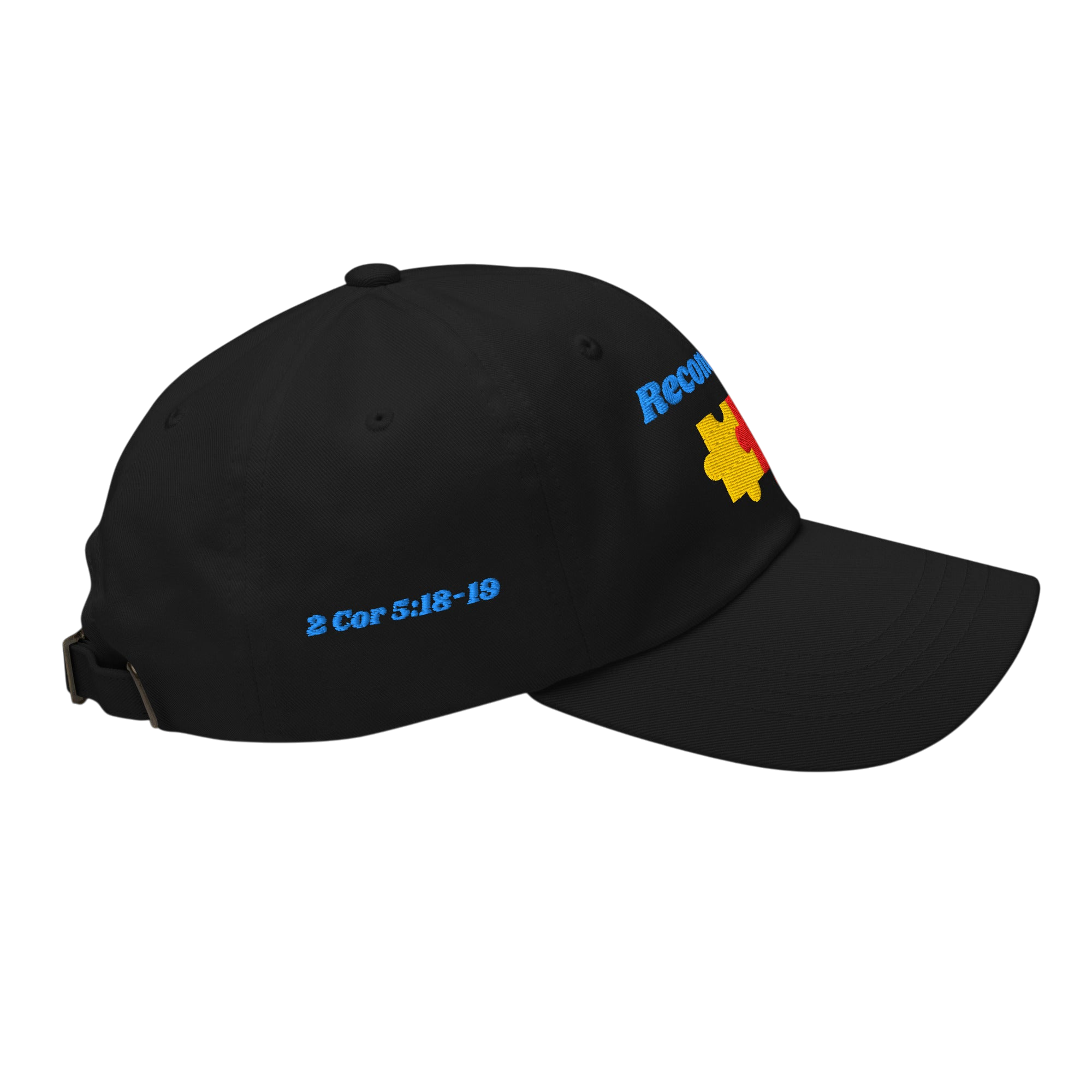 Reconciled Classic Dad hat - Black, right side
