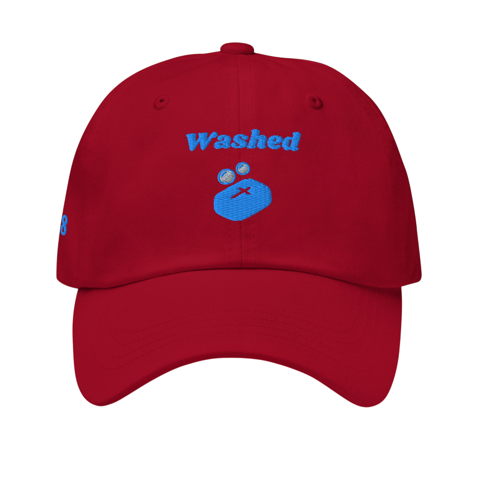 Washed Classic Dad hat - Cranberry, front