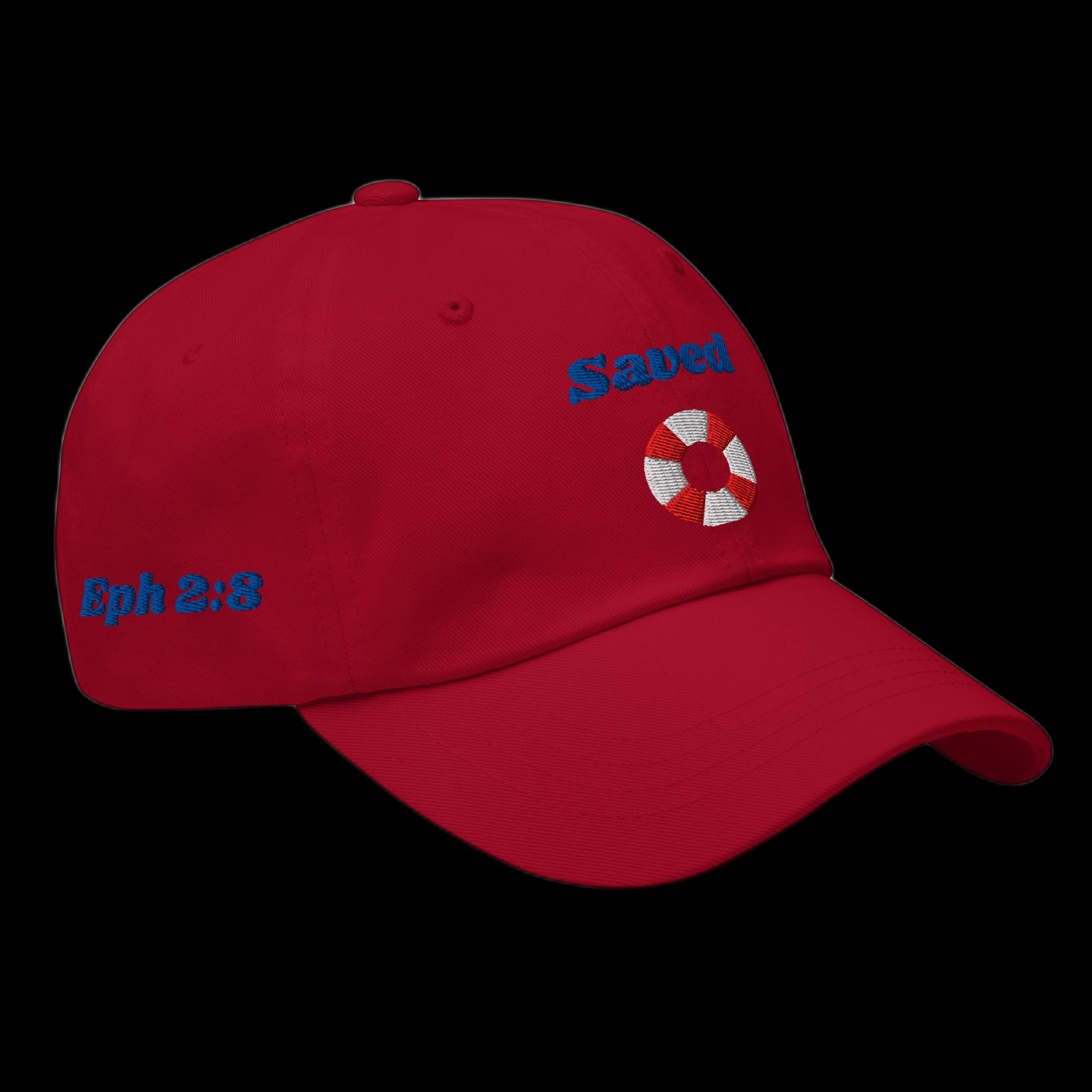 Saved Classic Dad hat - Cranberry, right front