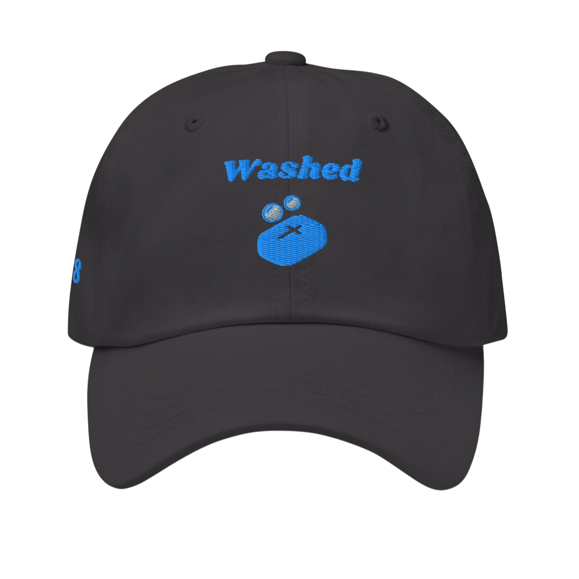 Washed Classic Dad hat - Dark Grey, front
