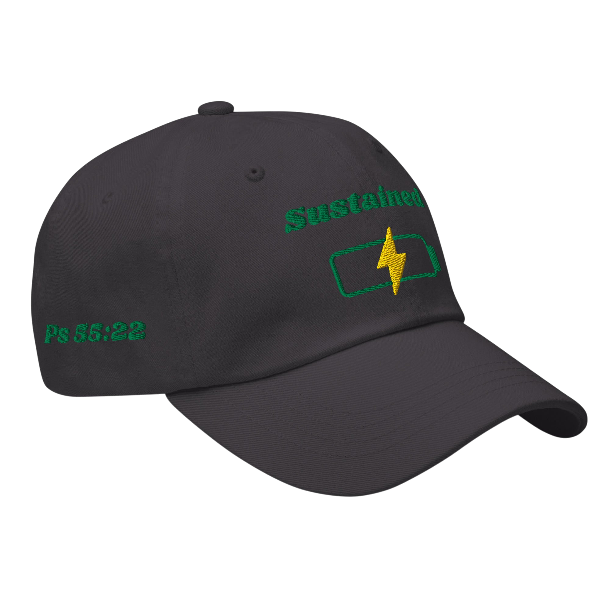 Sustained Classic Dad hat - Dark Grey, right front