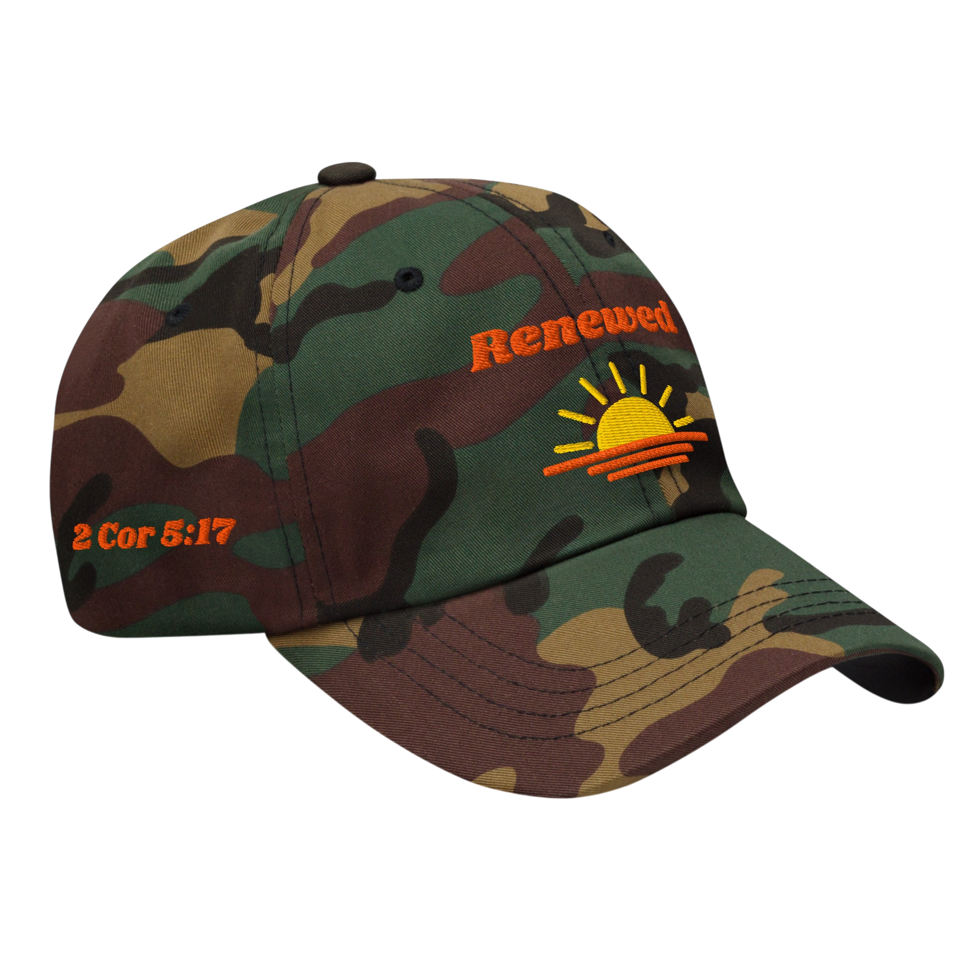 Renewed Classic Dad hat - Green Camo, right front