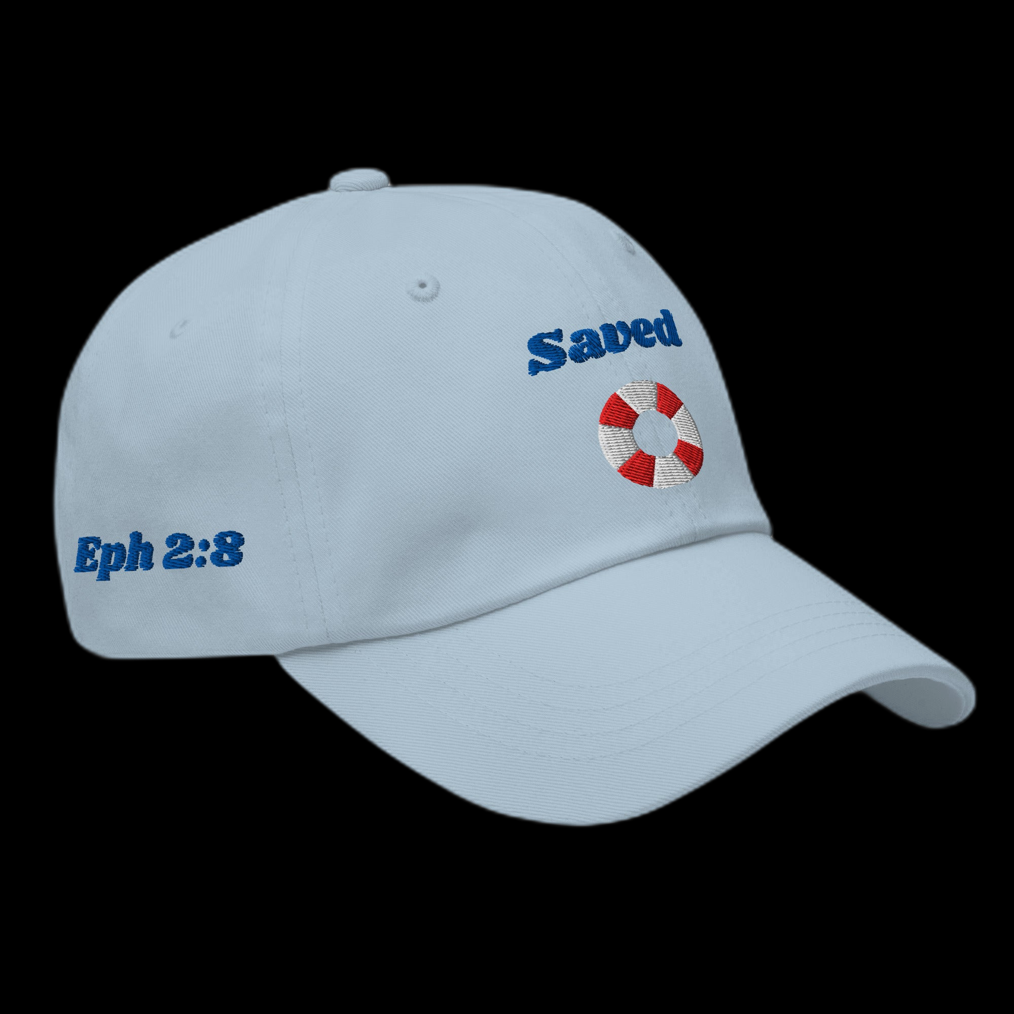 Saved Classic Dad hat - Light Blue, right front
