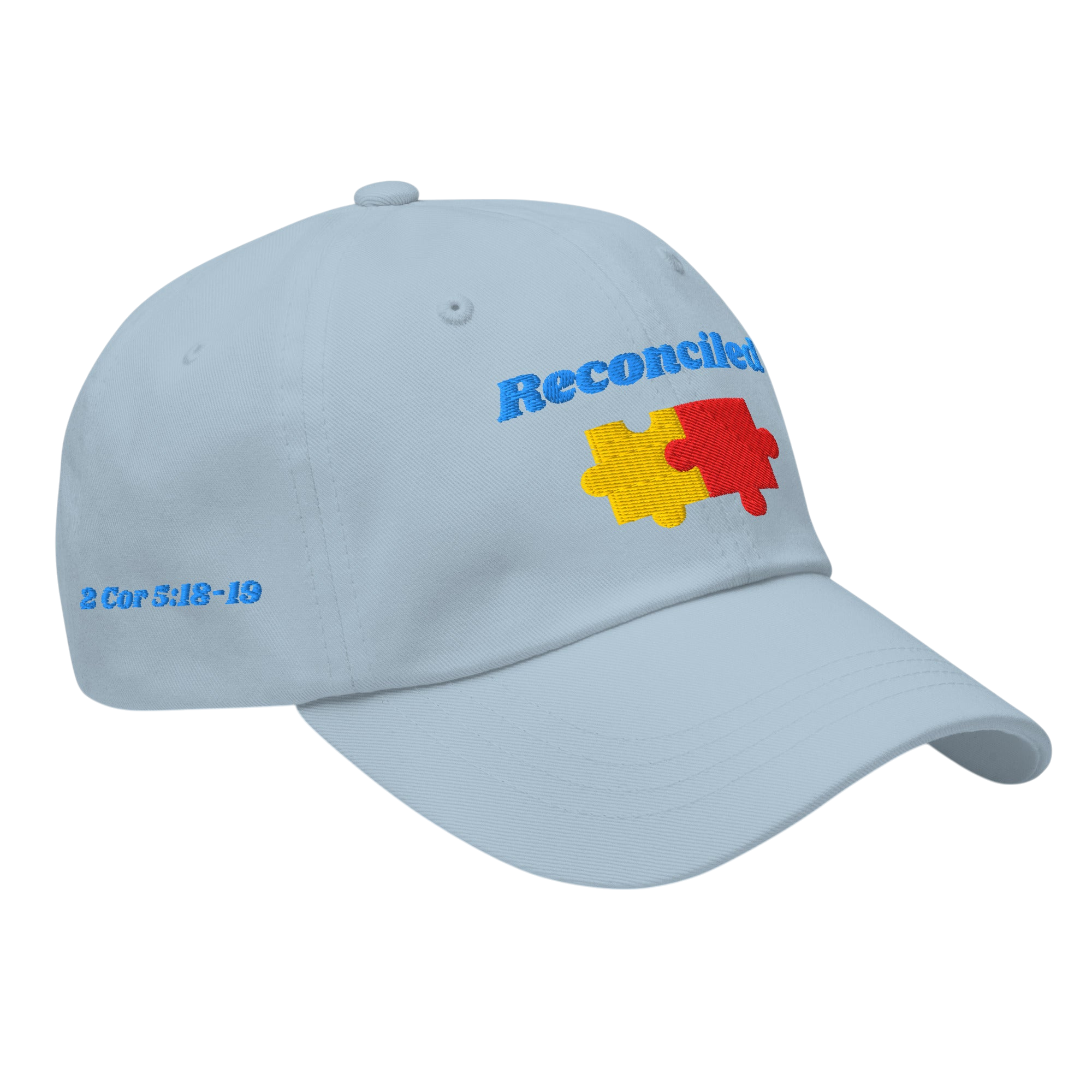 Reconciled Classic Dad hat - Light Blue, right front