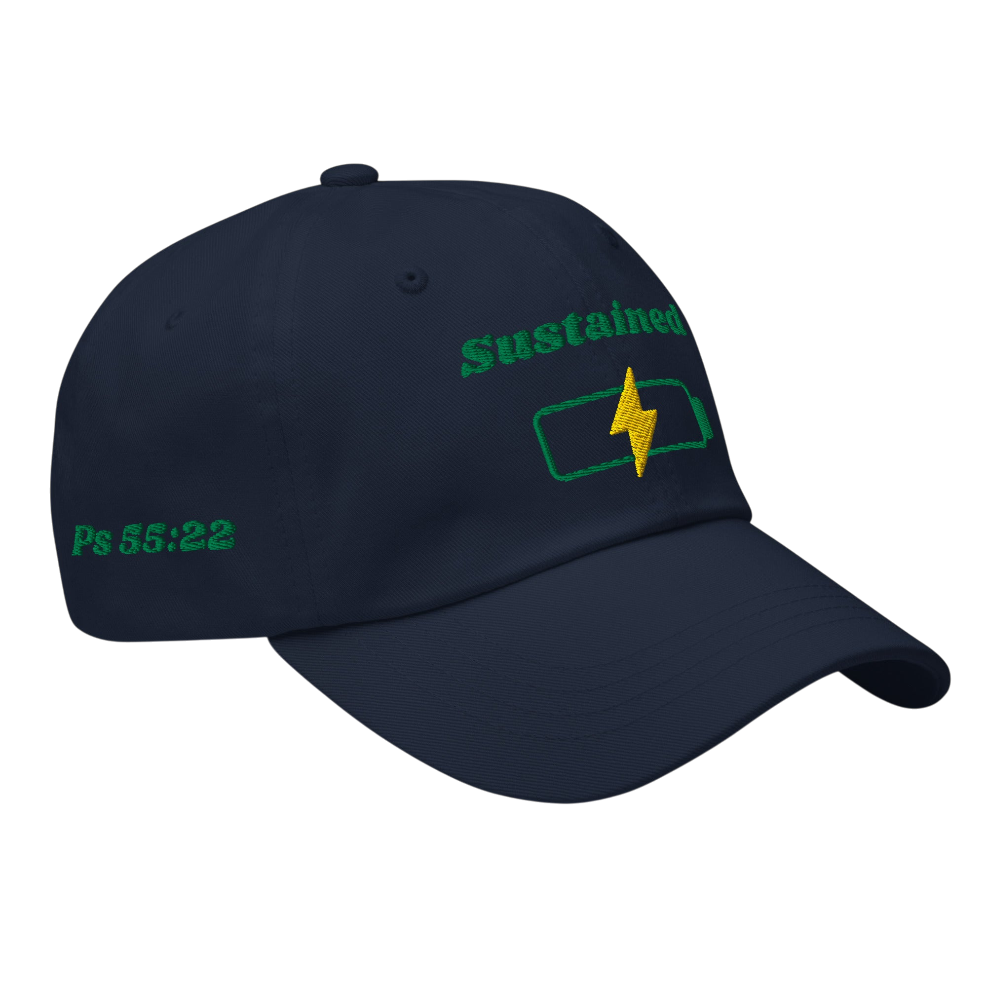 Sustained Classic Dad hat - Navy, right front