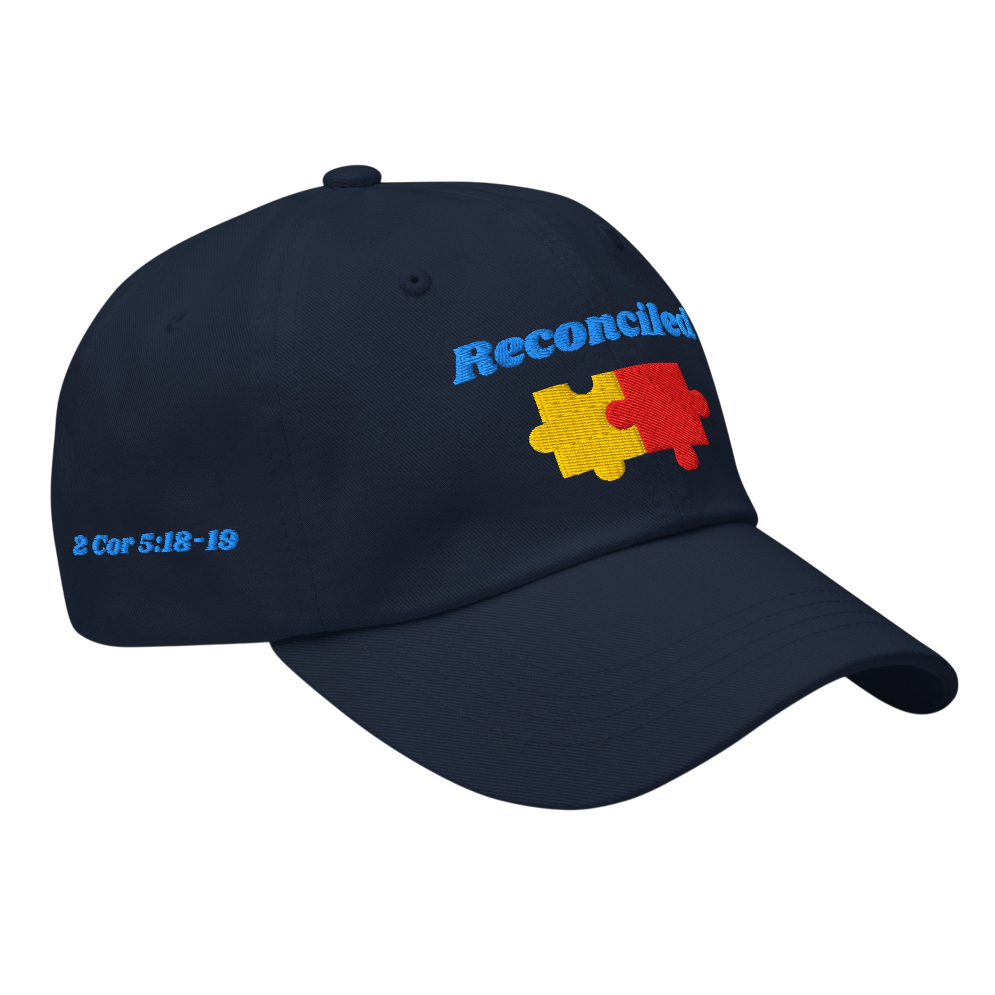 Reconciled Classic Dad hat - Navy, right front
