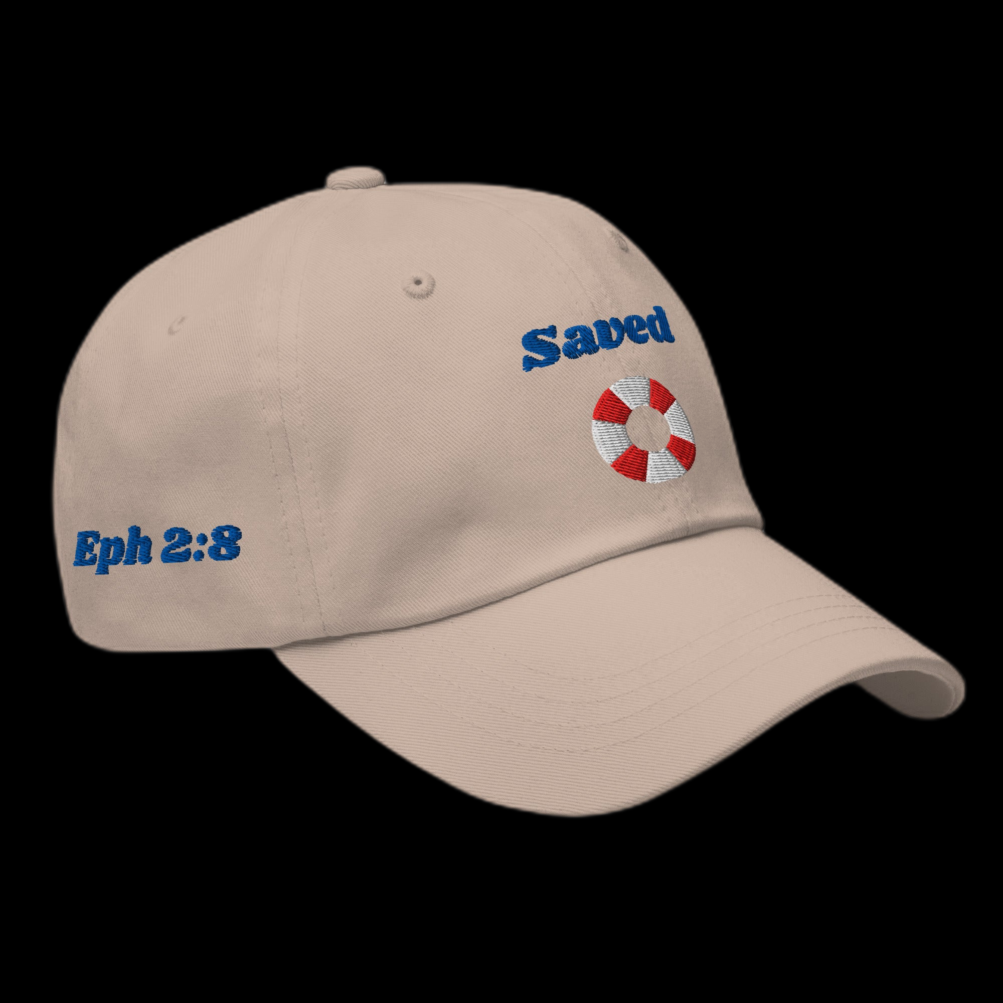 Saved Classic Dad hat - Stone, right front