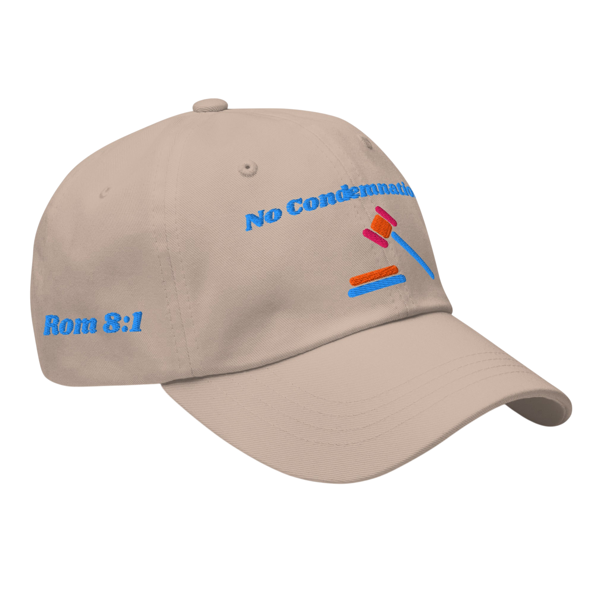 No Condemnation Classic Dad hat - Stone, right front