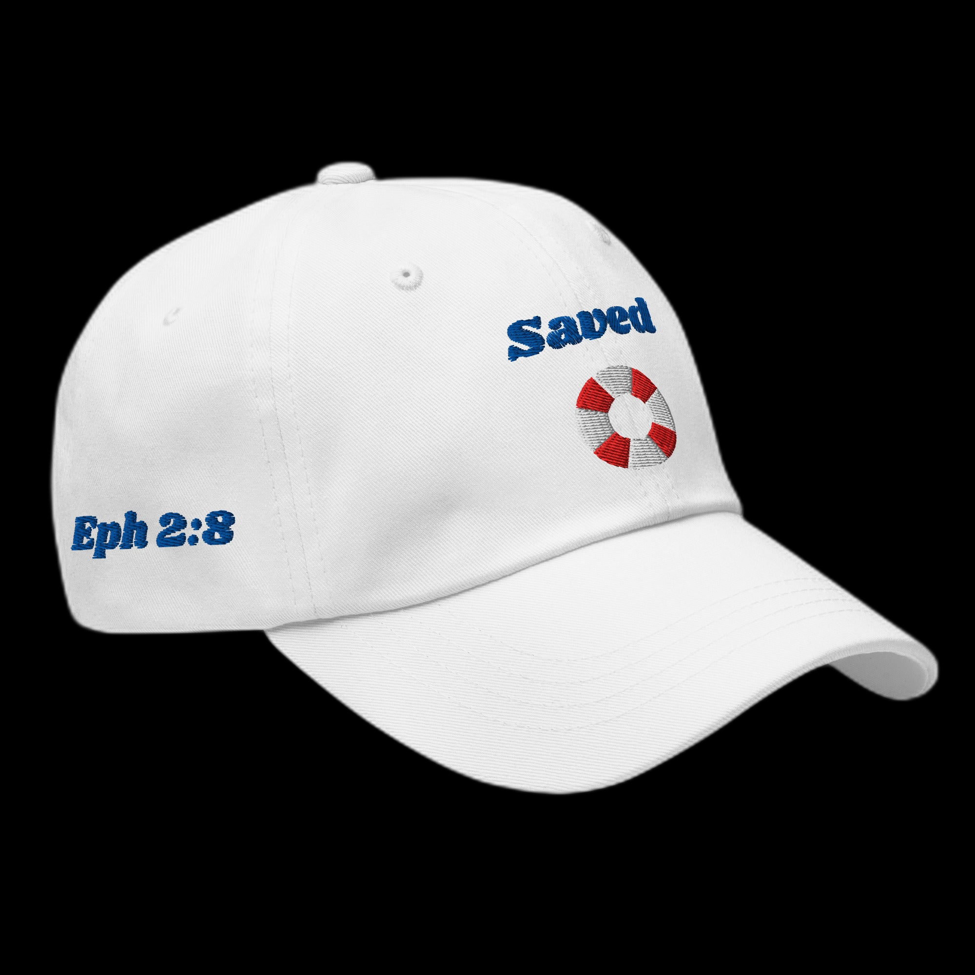 Saved Classic Dad hat - White, right front