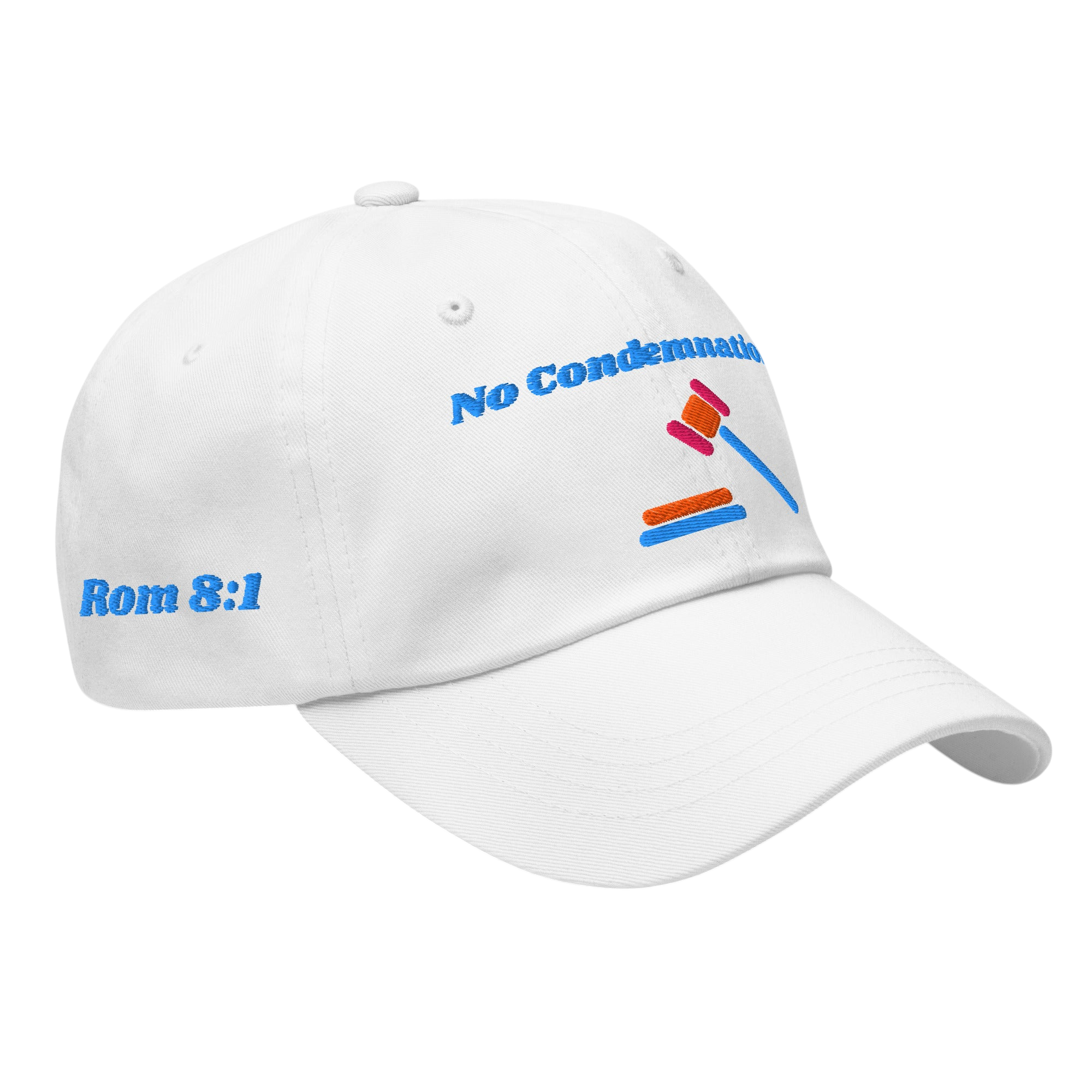 No Condemnation Classic Dad hat - White, right front