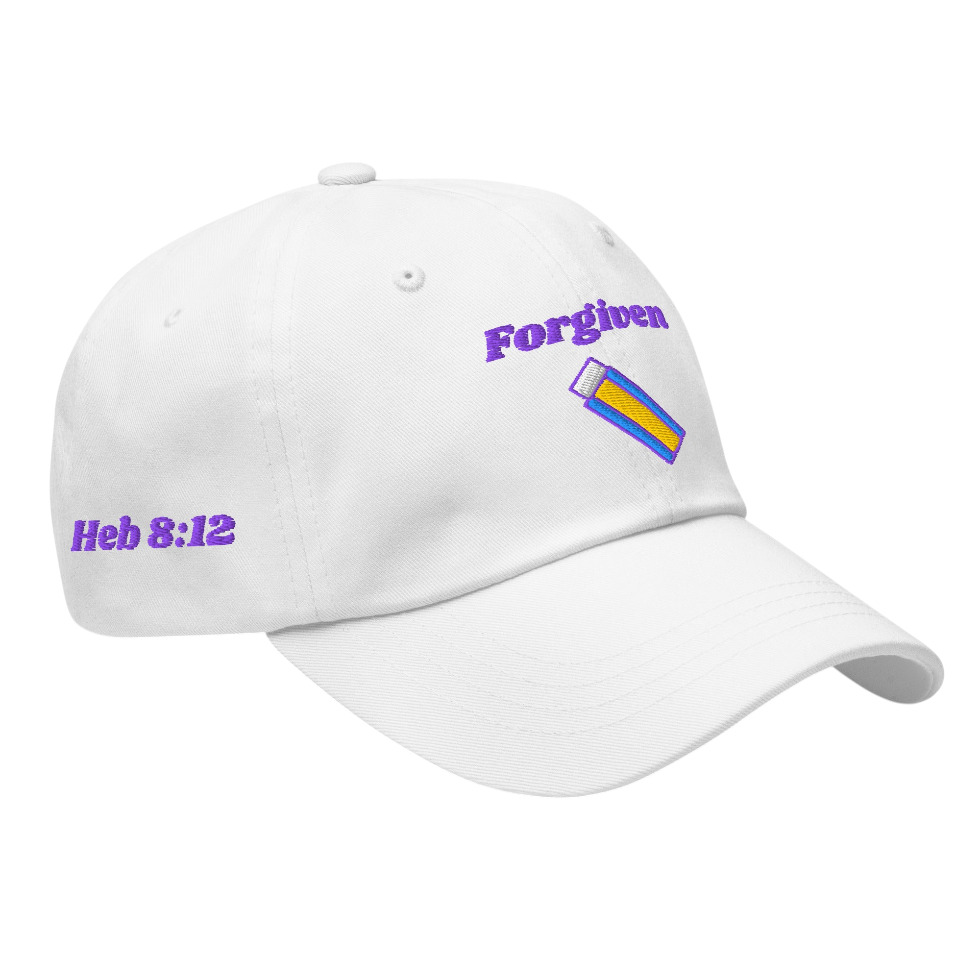 Forgiven Classic Dad hat - White, right front