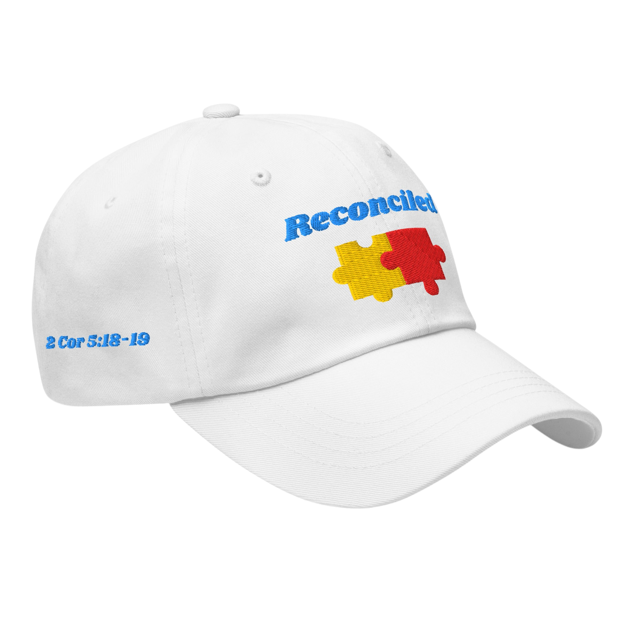 Reconciled Classic Dad hat - White, right front