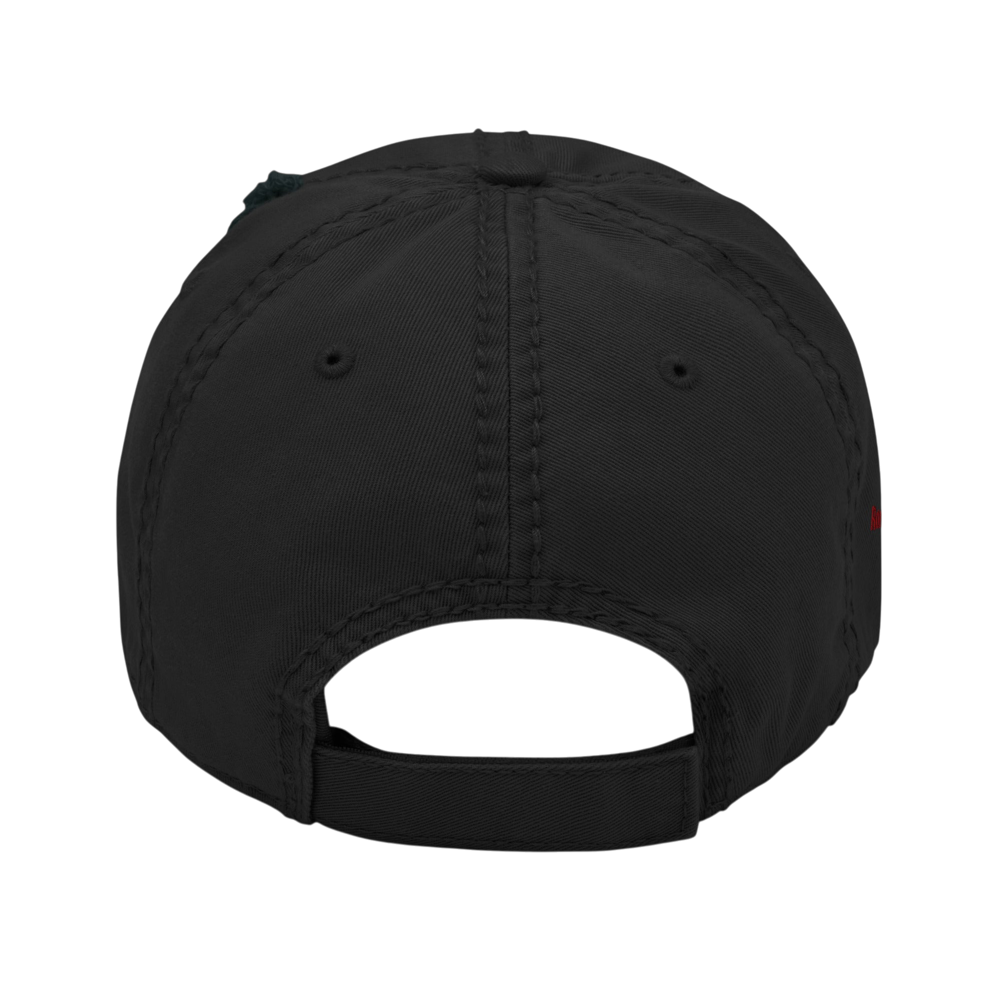 Justified Distressed Dad Hat - Black, back