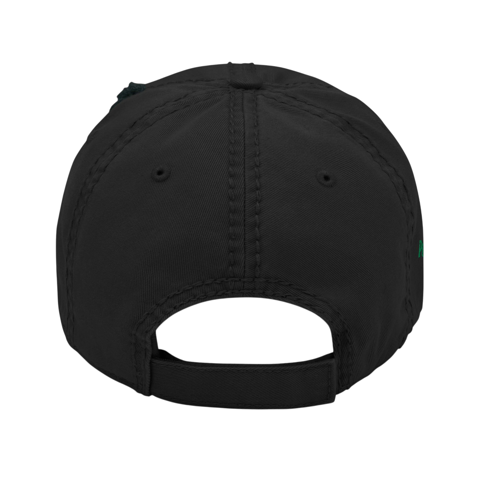 Sustained Distressed Dad Hat - Black, back