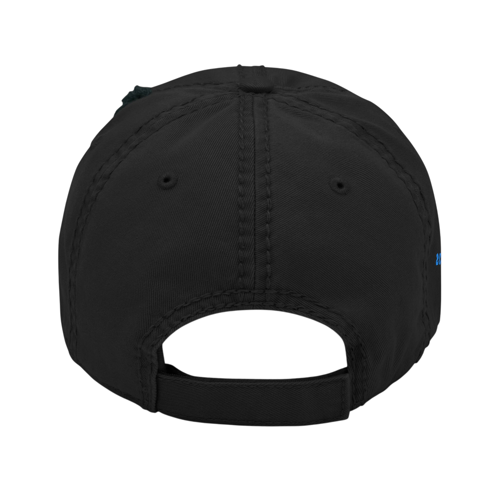 Reconciled Distressed Dad Hat - Black, back