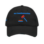 No Condemnation Distressed Dad Hat - Black, front